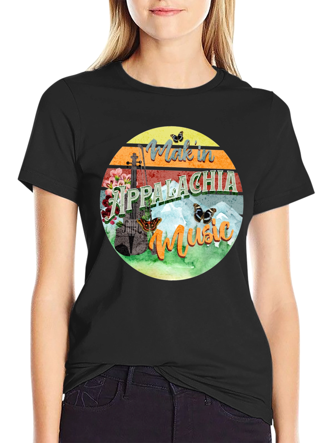 Appalachia Music Graphic Tee - Retro Mountain Vibes