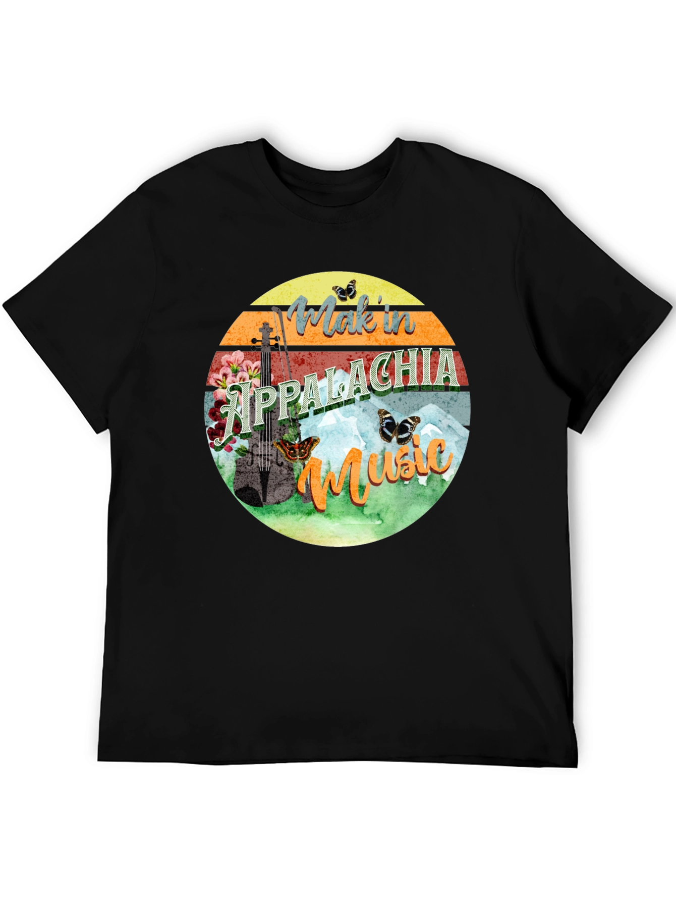 Appalachia Music Graphic Tee - Retro Mountain Vibes