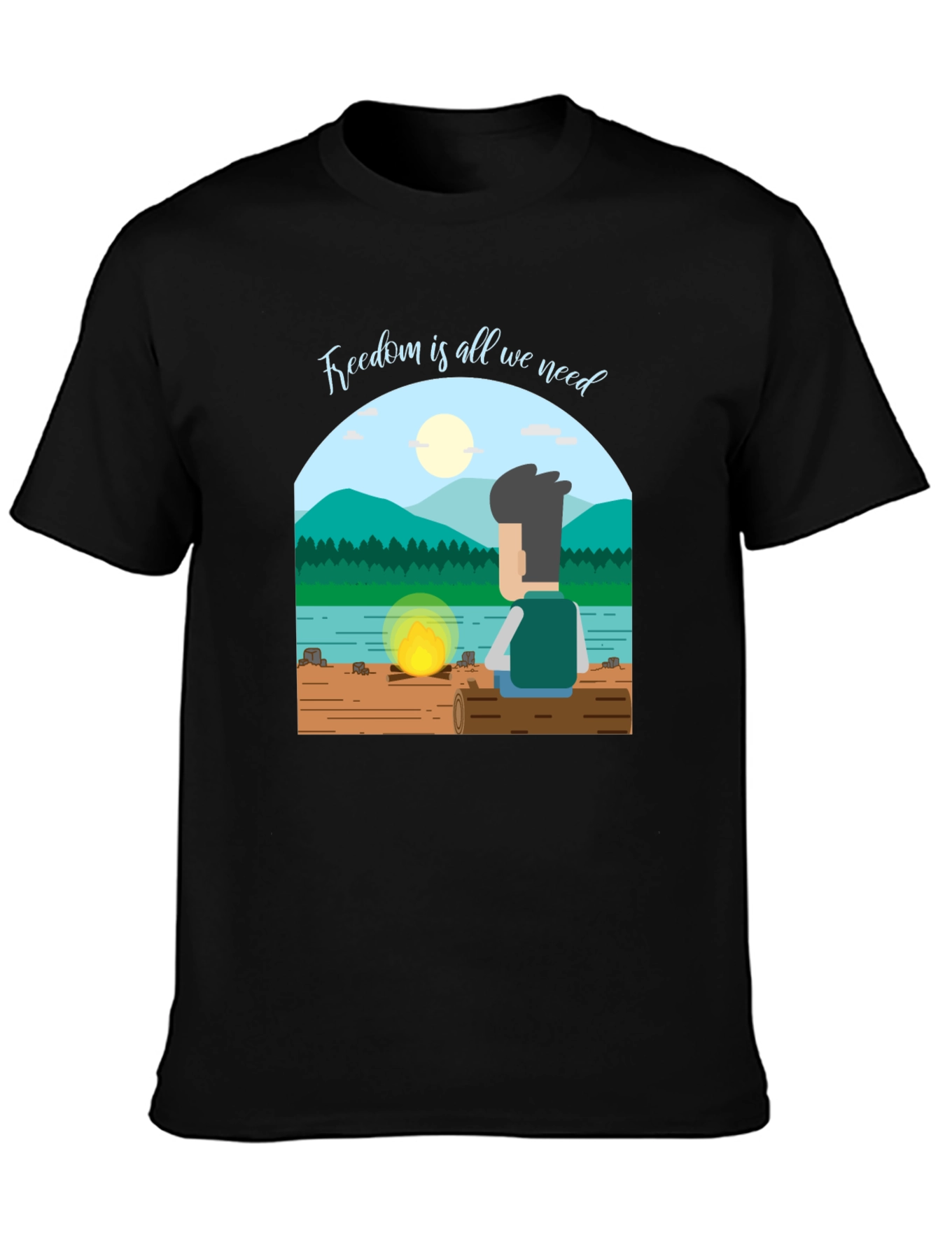 Freedom Graphic T-Shirt - Relaxed Outdoors Vibe