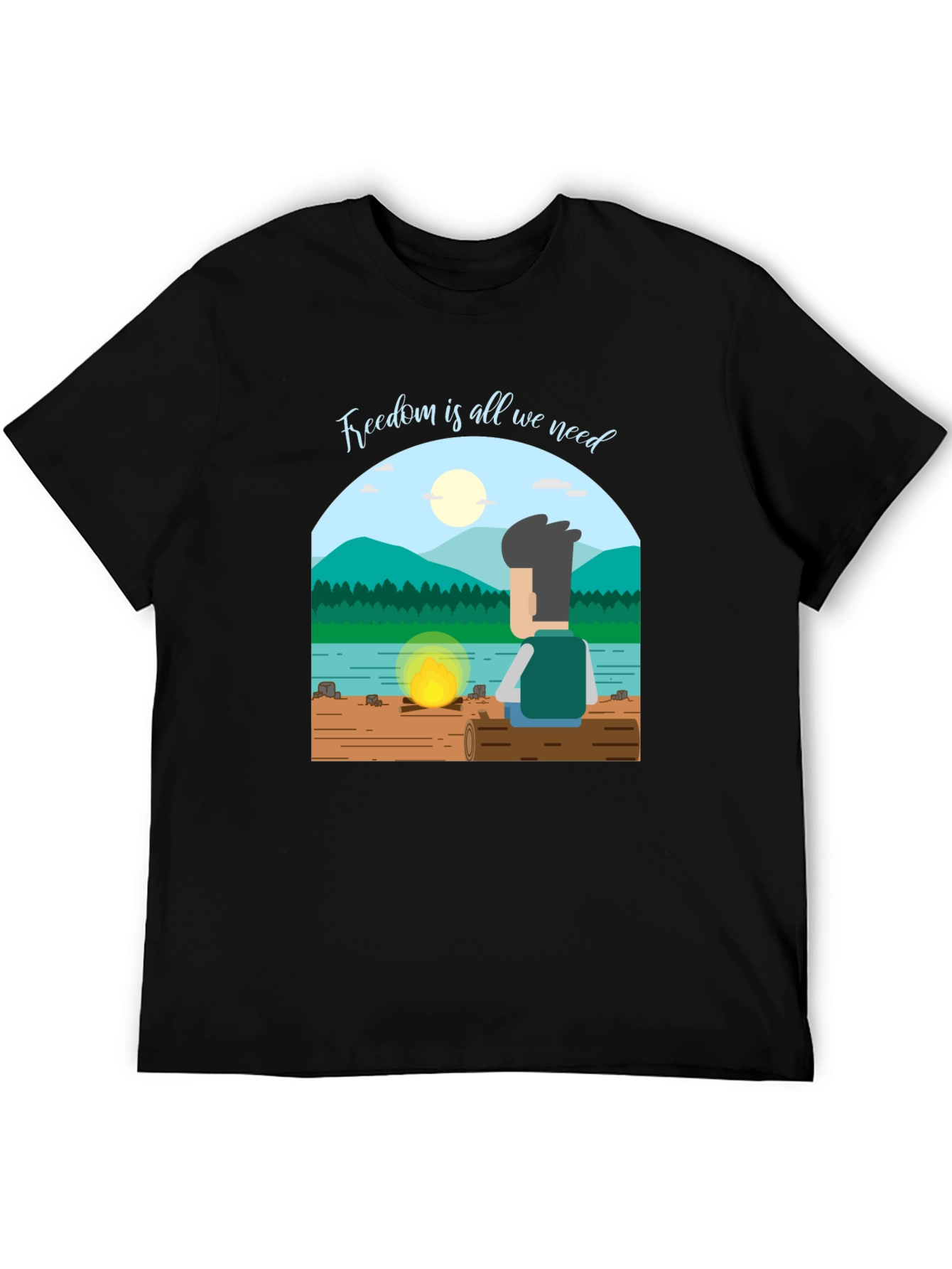 Freedom Graphic T-Shirt - Relaxed Outdoors Vibe