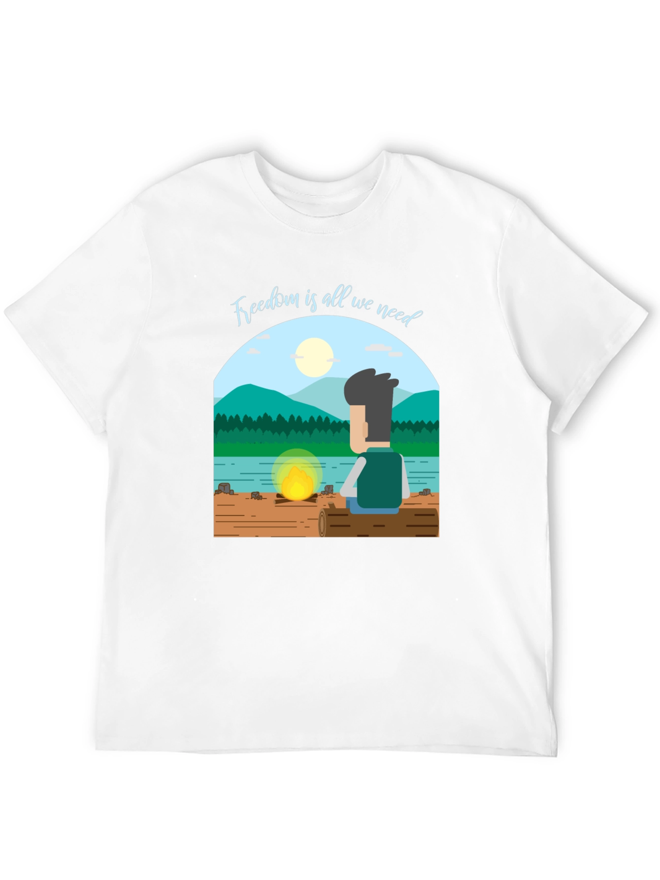 Freedom Graphic T-Shirt - Relaxed Outdoors Vibe