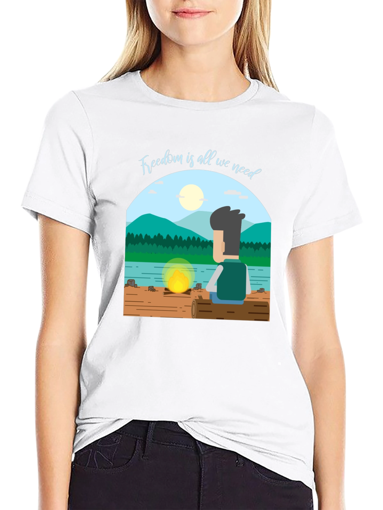 Freedom Graphic T-Shirt - Relaxed Outdoors Vibe