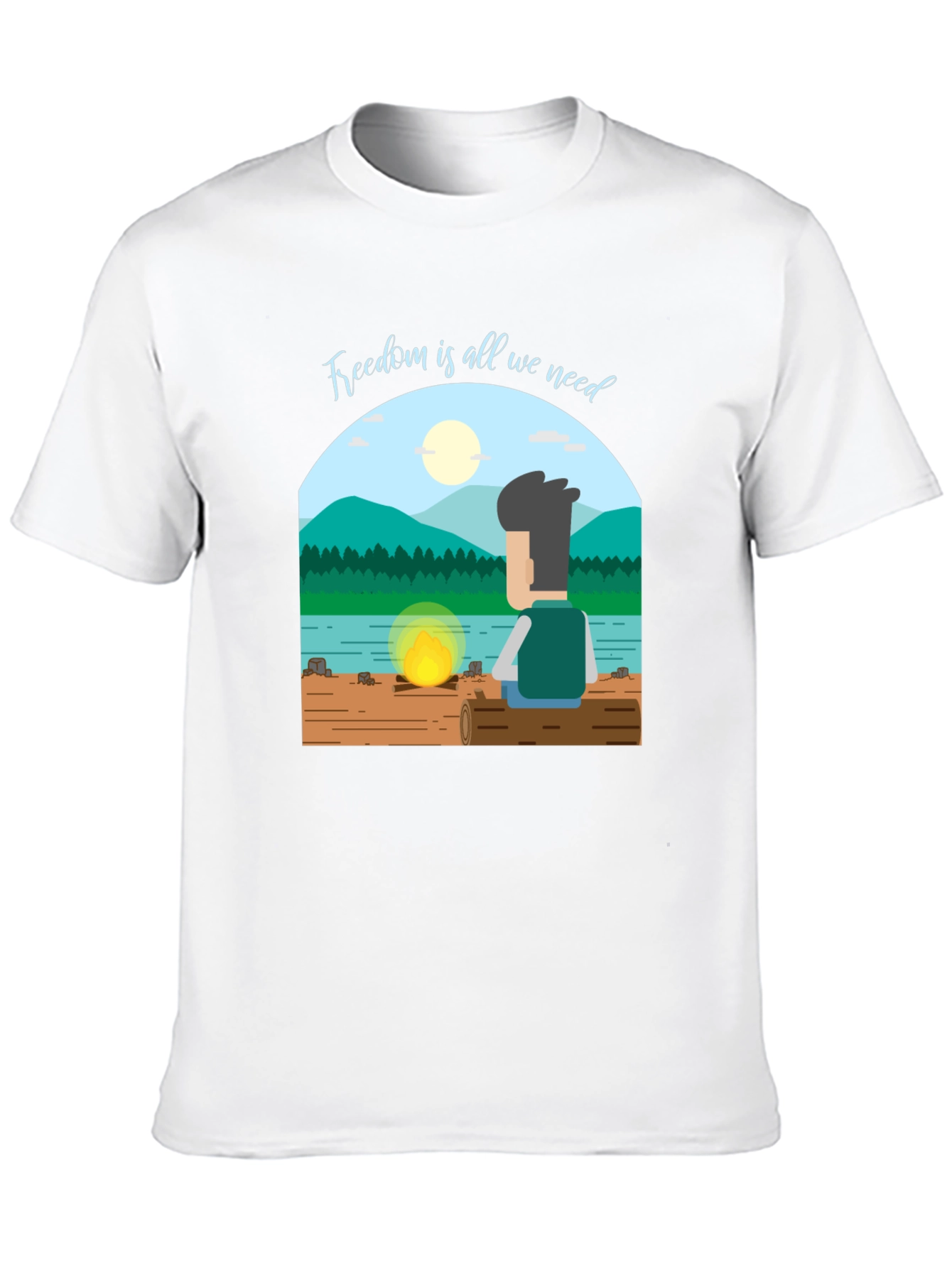 Freedom Graphic T-Shirt - Relaxed Outdoors Vibe