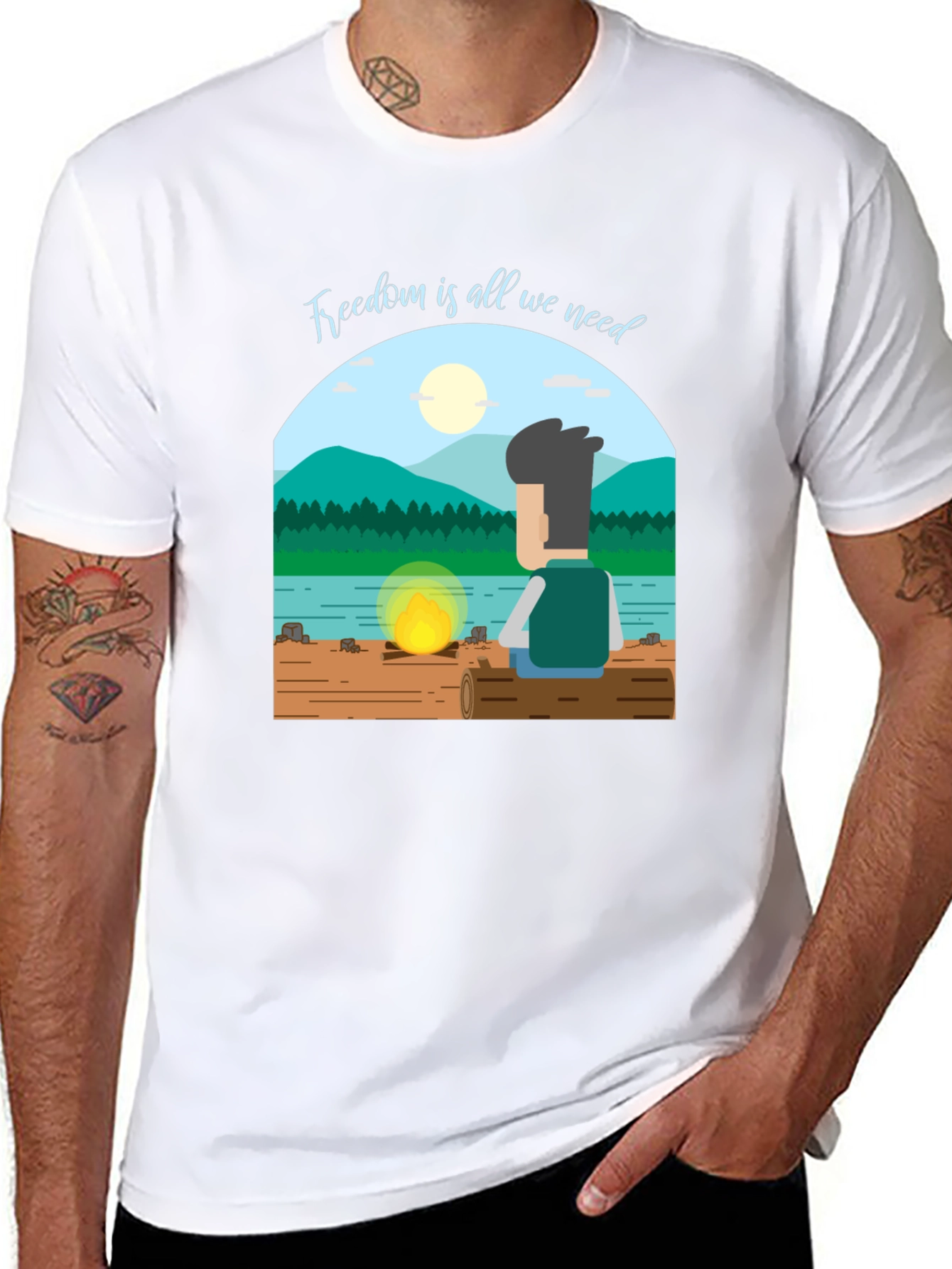 Freedom Graphic T-Shirt - Relaxed Outdoors Vibe
