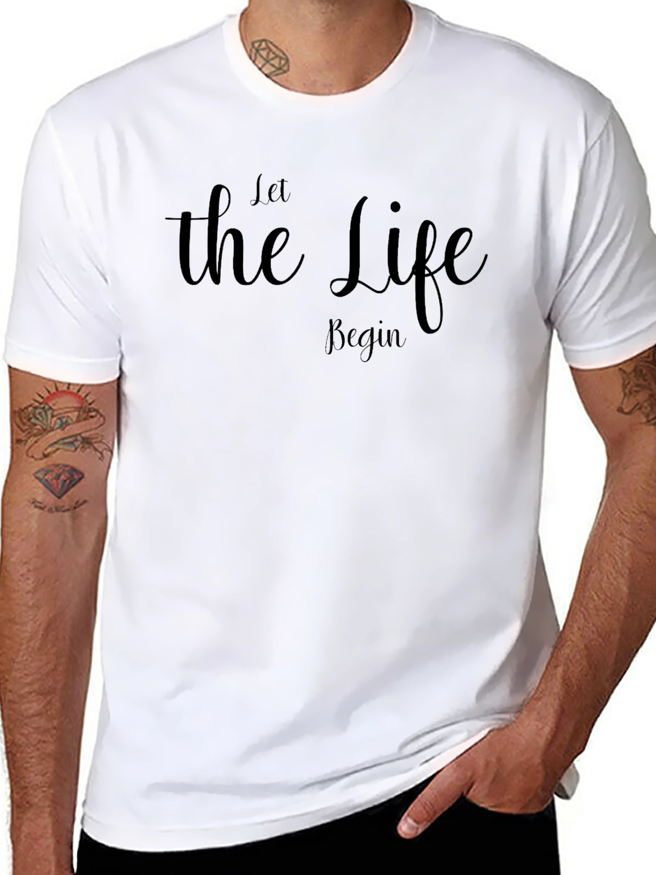 Let The Life Begin Black T-Shirt