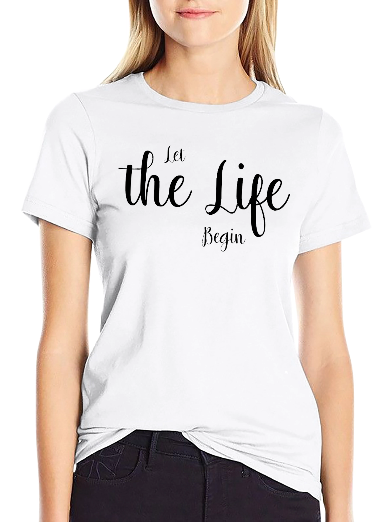 Let The Life Begin Black T-Shirt