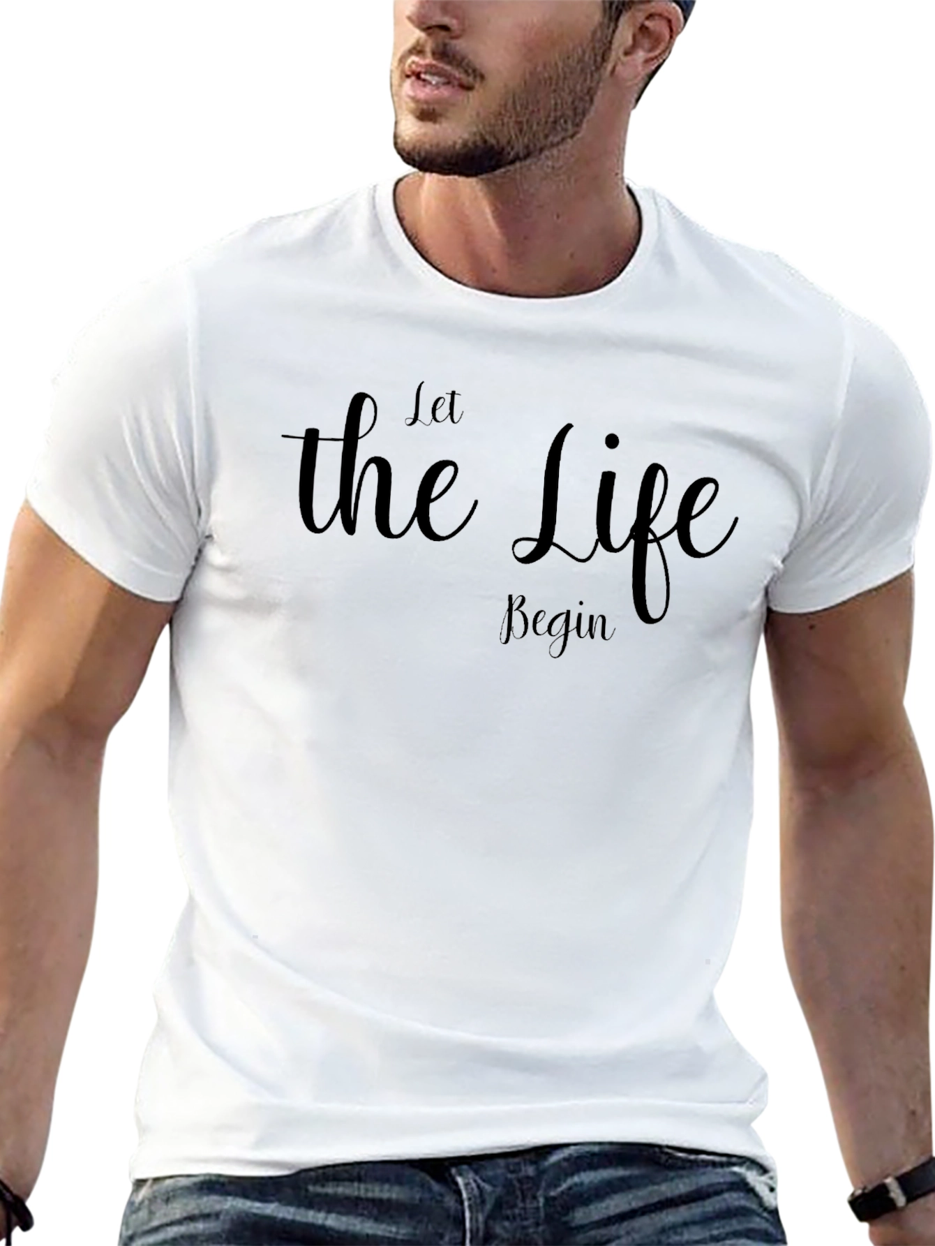Let The Life Begin Black T-Shirt