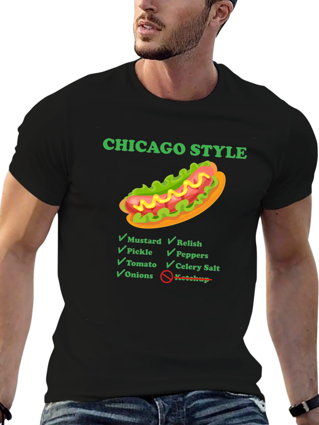 Chicago Style Hot Dog T-Shirt