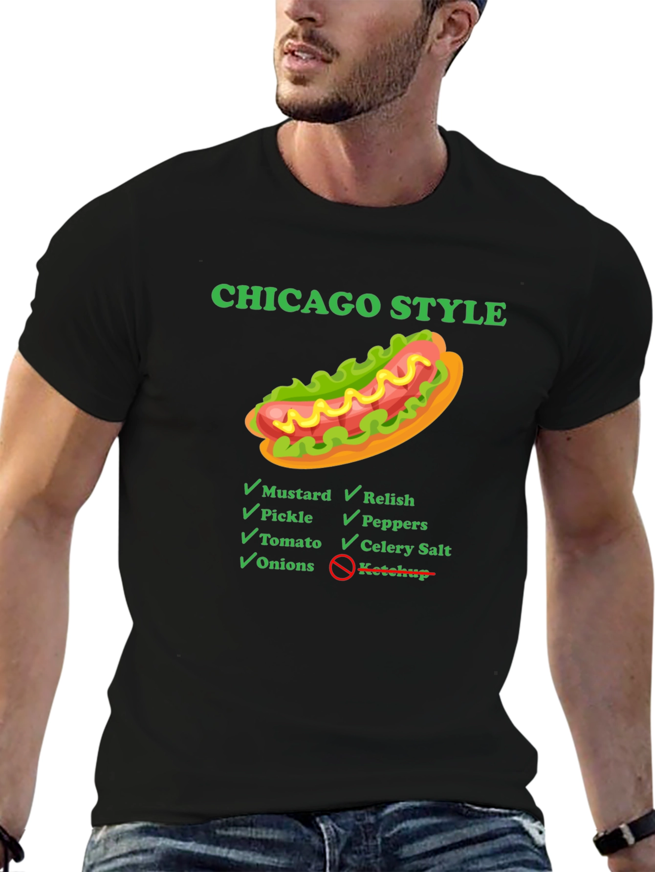 Chicago Style Hot Dog T-Shirt