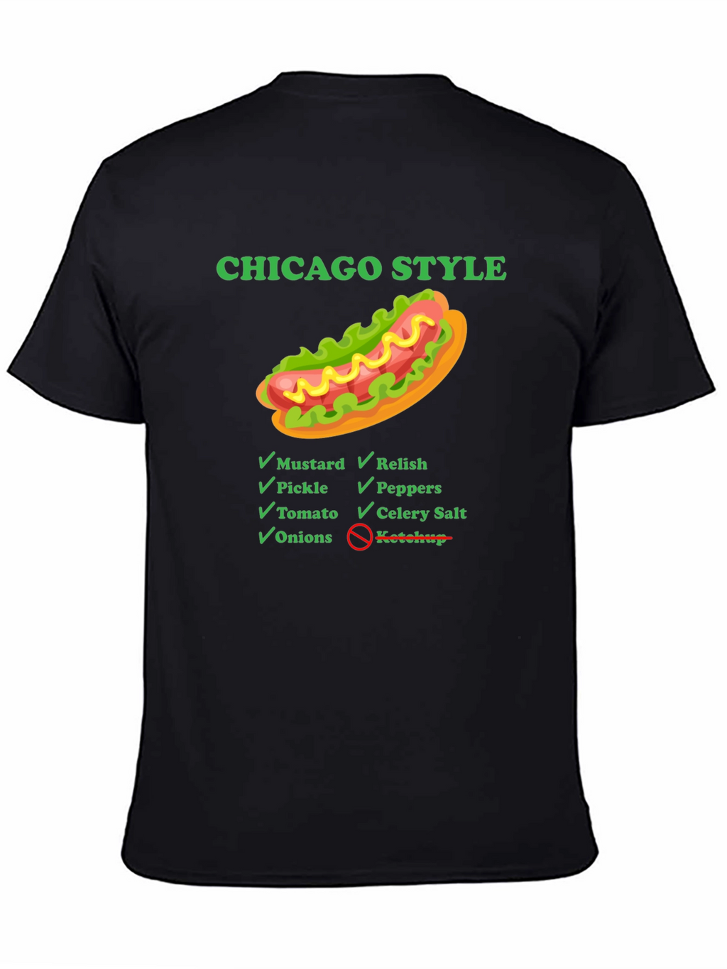Chicago Style Hot Dog T-Shirt