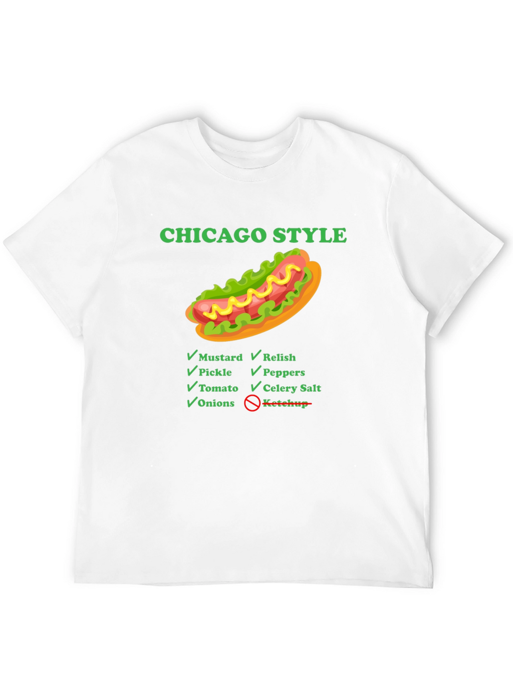 Chicago Style Hot Dog T-Shirt