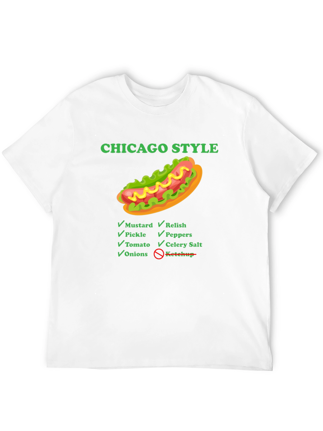 Chicago Style Hot Dog T-Shirt