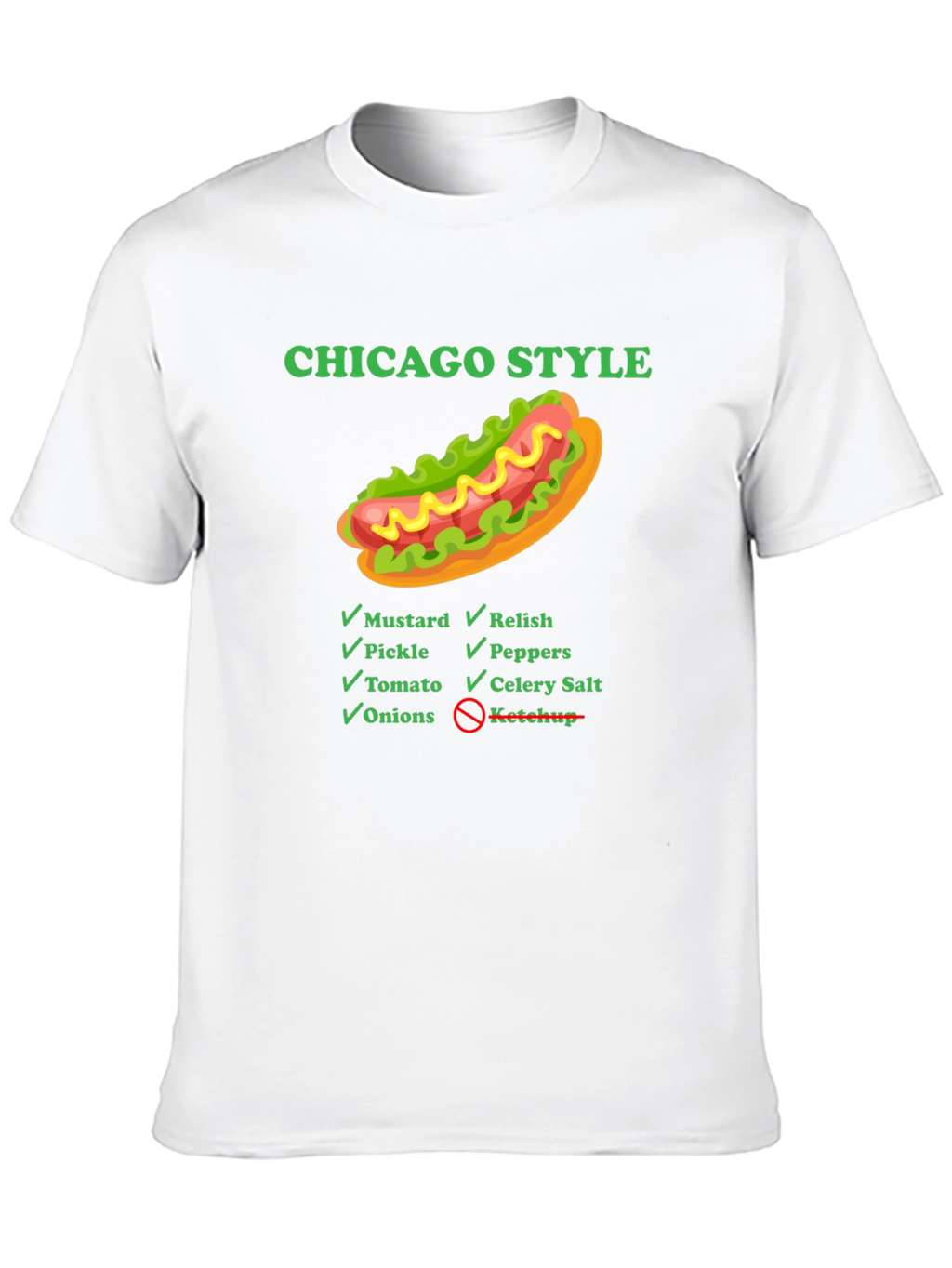 Chicago Style Hot Dog T-Shirt
