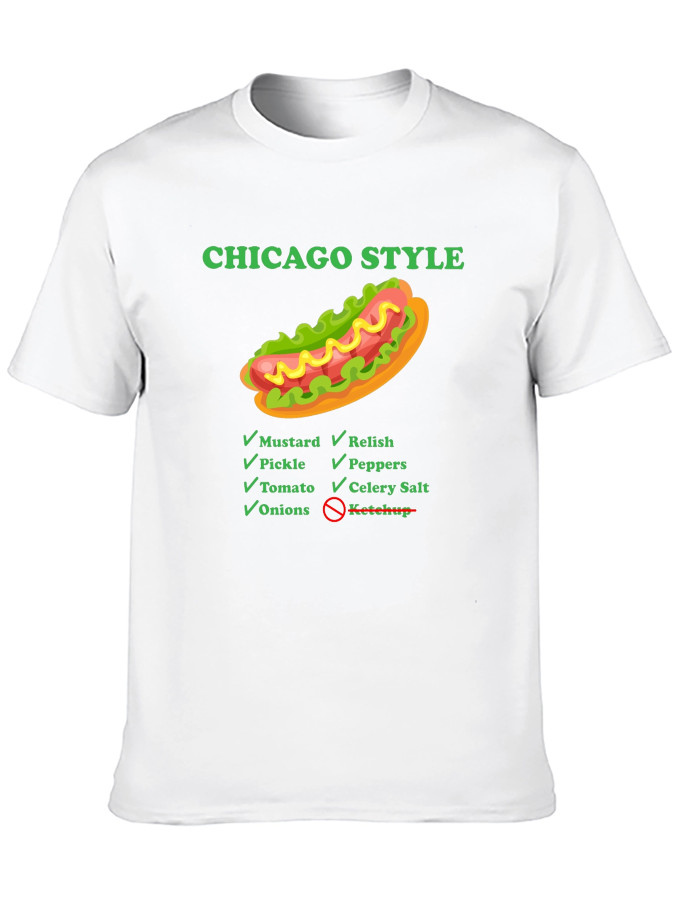 Chicago Style Hot Dog T-Shirt