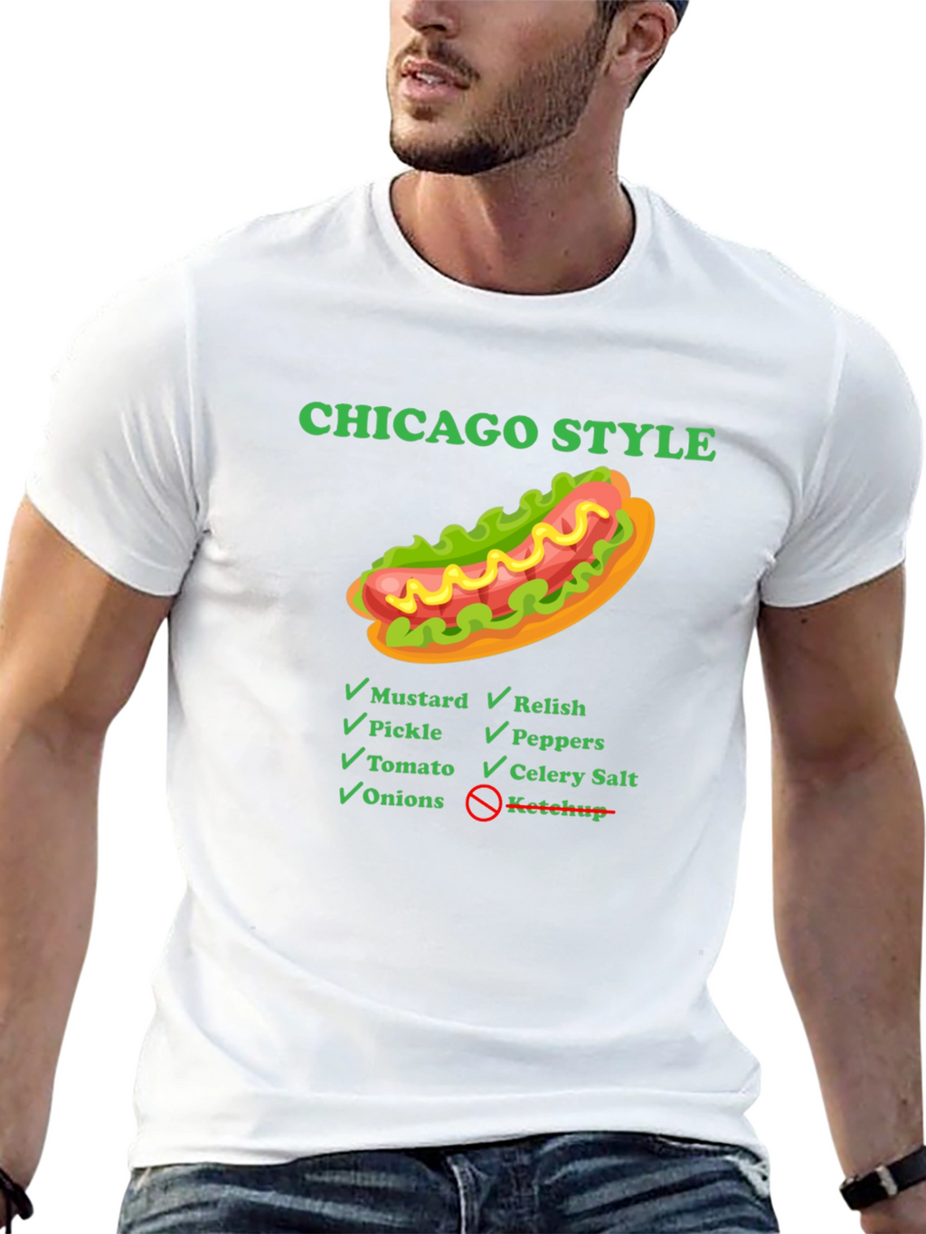Chicago Style Hot Dog T-Shirt