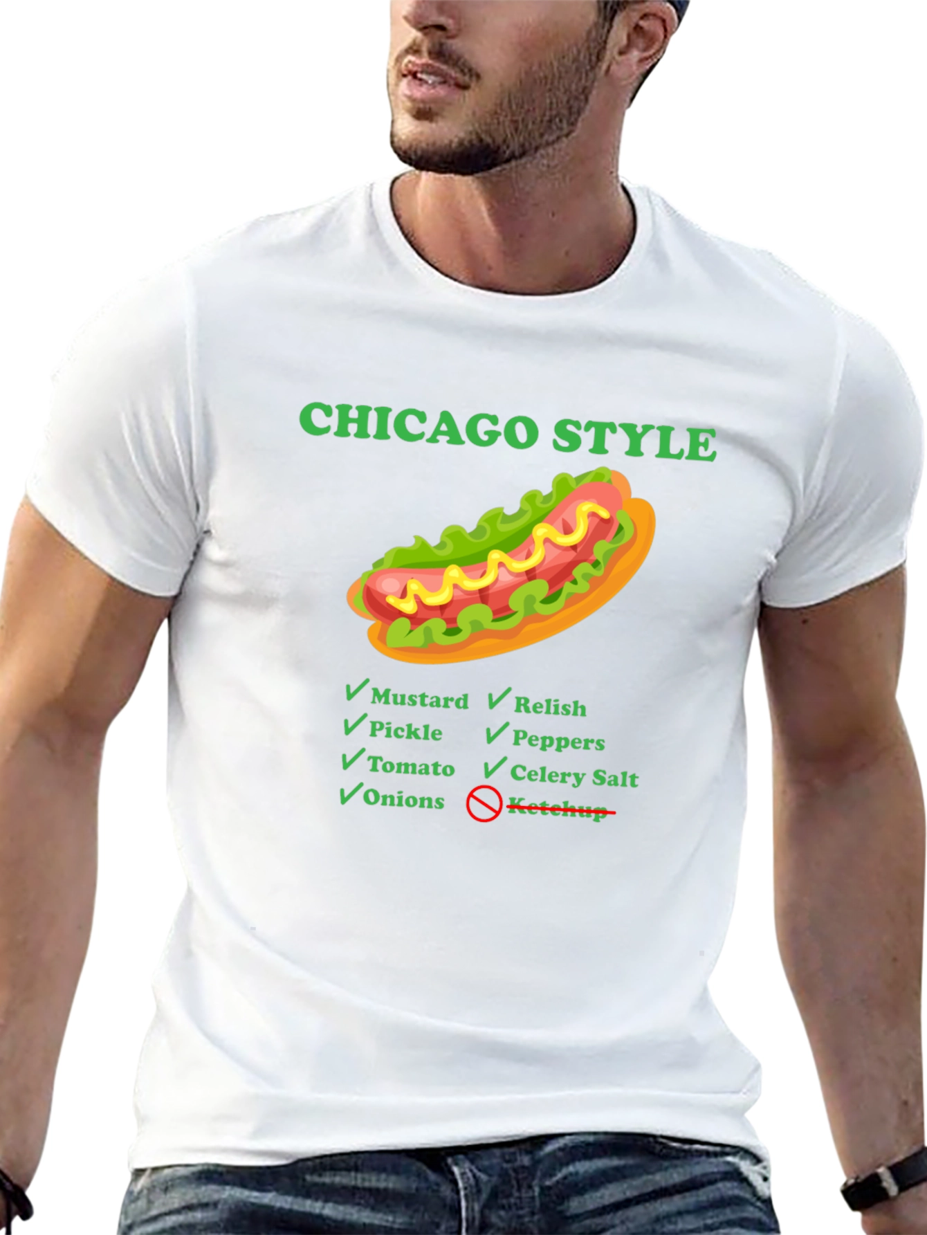 Chicago Style Hot Dog T-Shirt