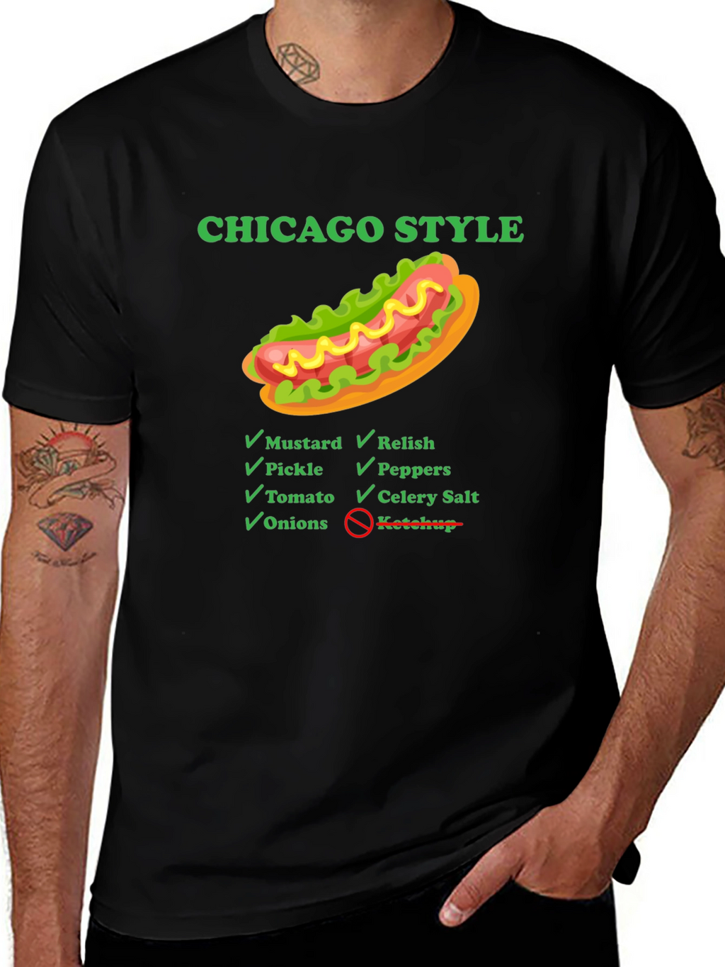Chicago Style Hot Dog T-Shirt