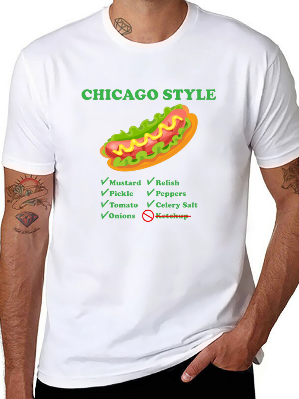 Chicago Style Hot Dog T-Shirt
