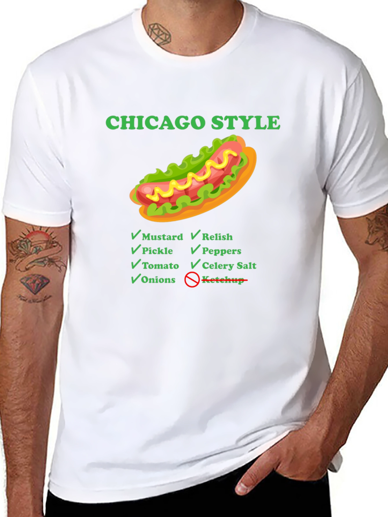 Chicago Style Hot Dog T-Shirt