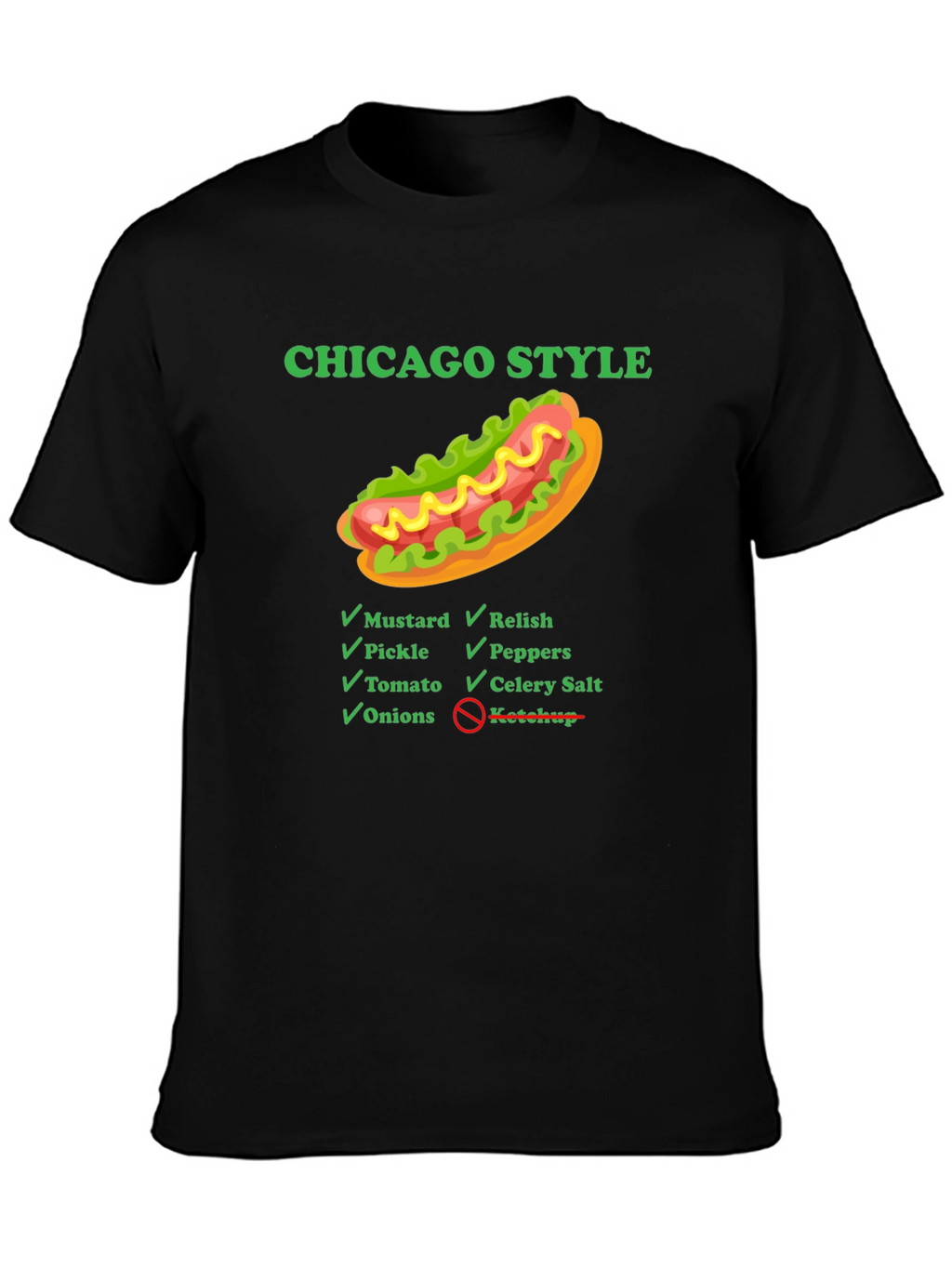 Chicago Style Hot Dog T-Shirt