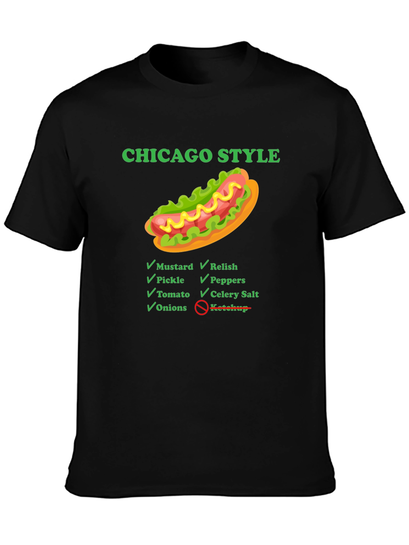Chicago Style Hot Dog T-Shirt
