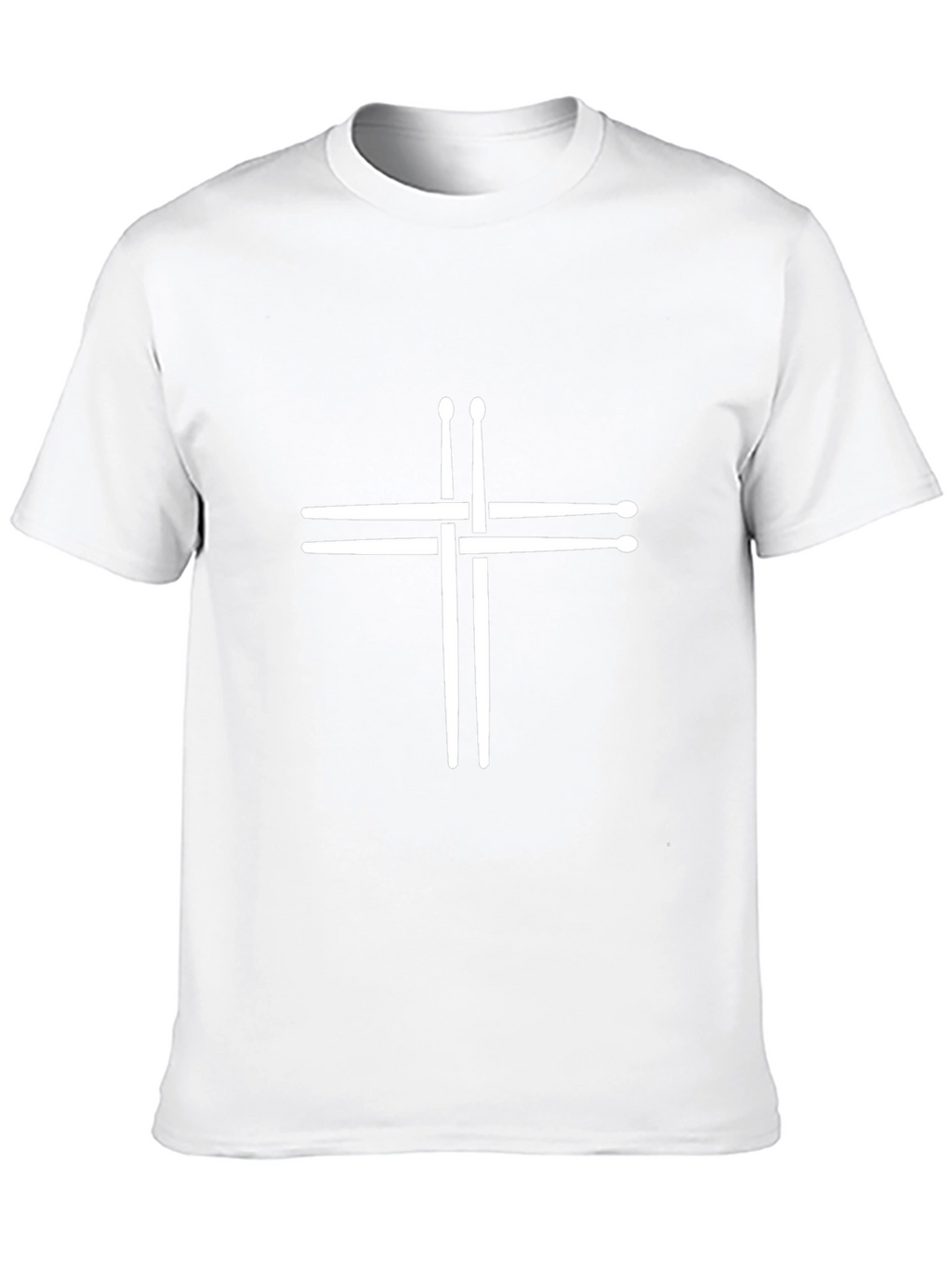 Drum Sticks Cross Graphic Tee - Black