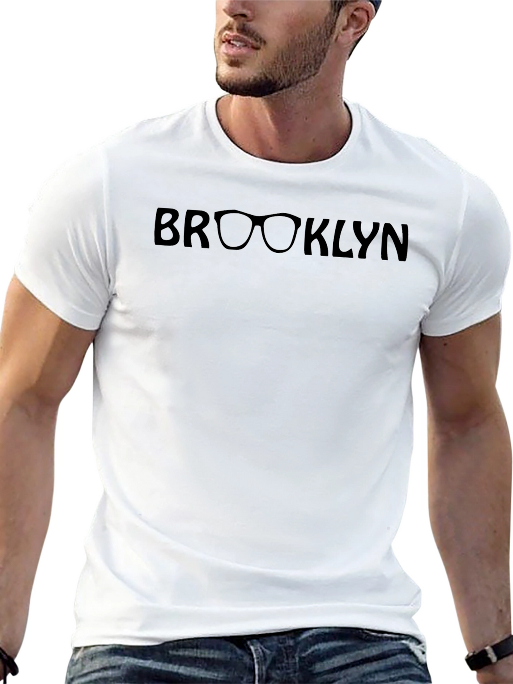 Brooklyn Glasses Graphic T-Shirt - Black