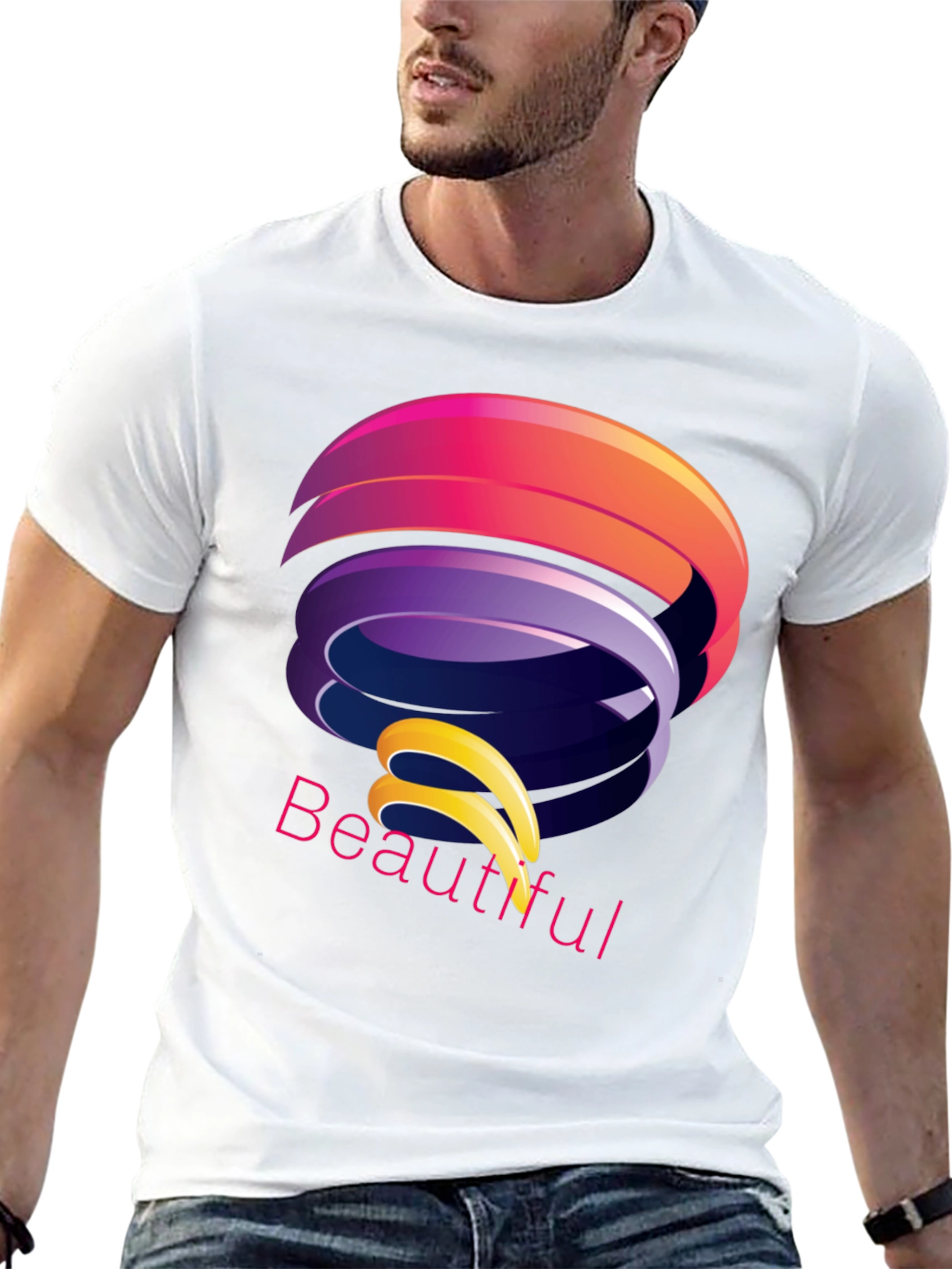 Abstract Design Black T-Shirt