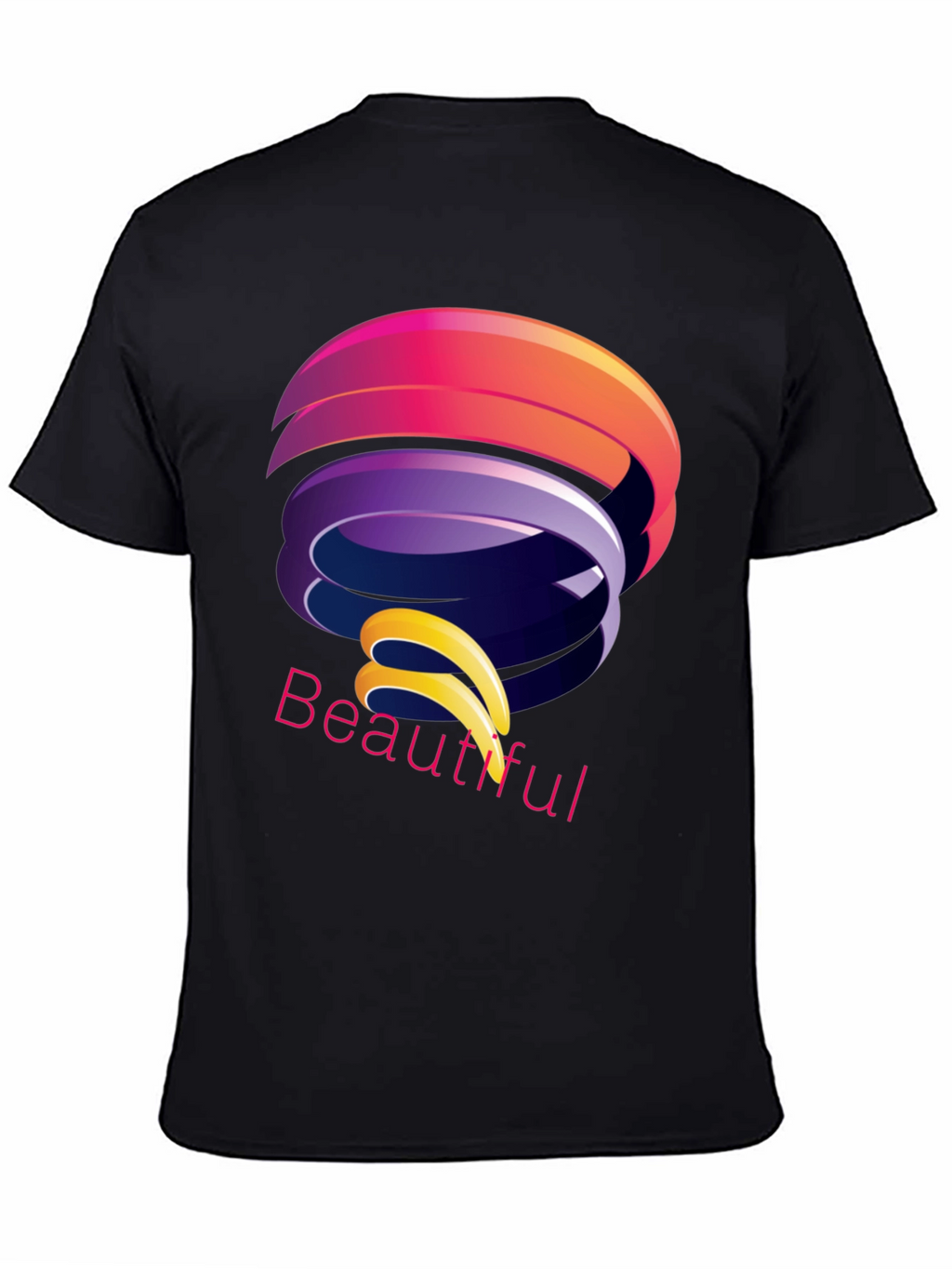 Abstract Design Black T-Shirt