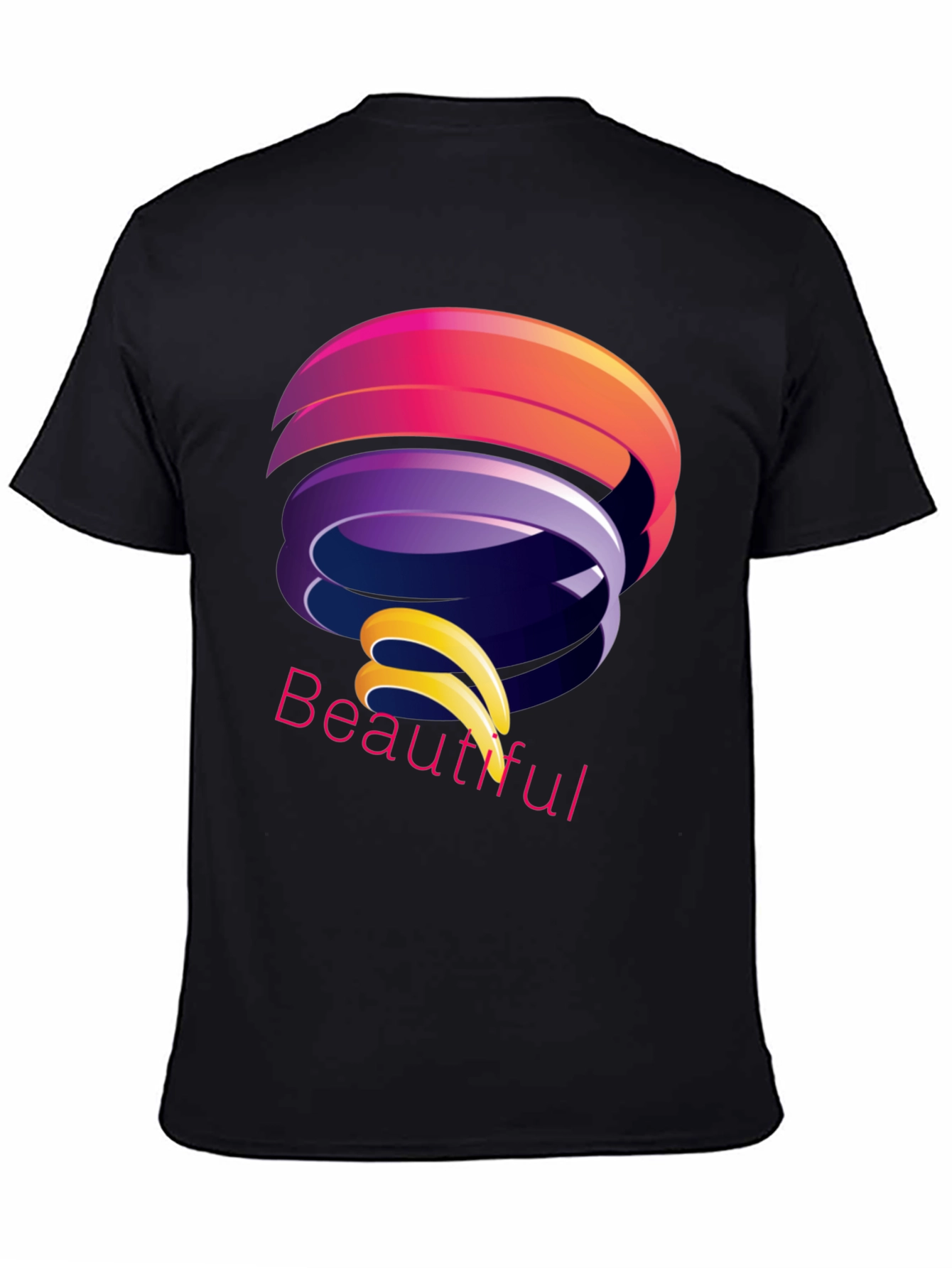 Abstract Design Black T-Shirt