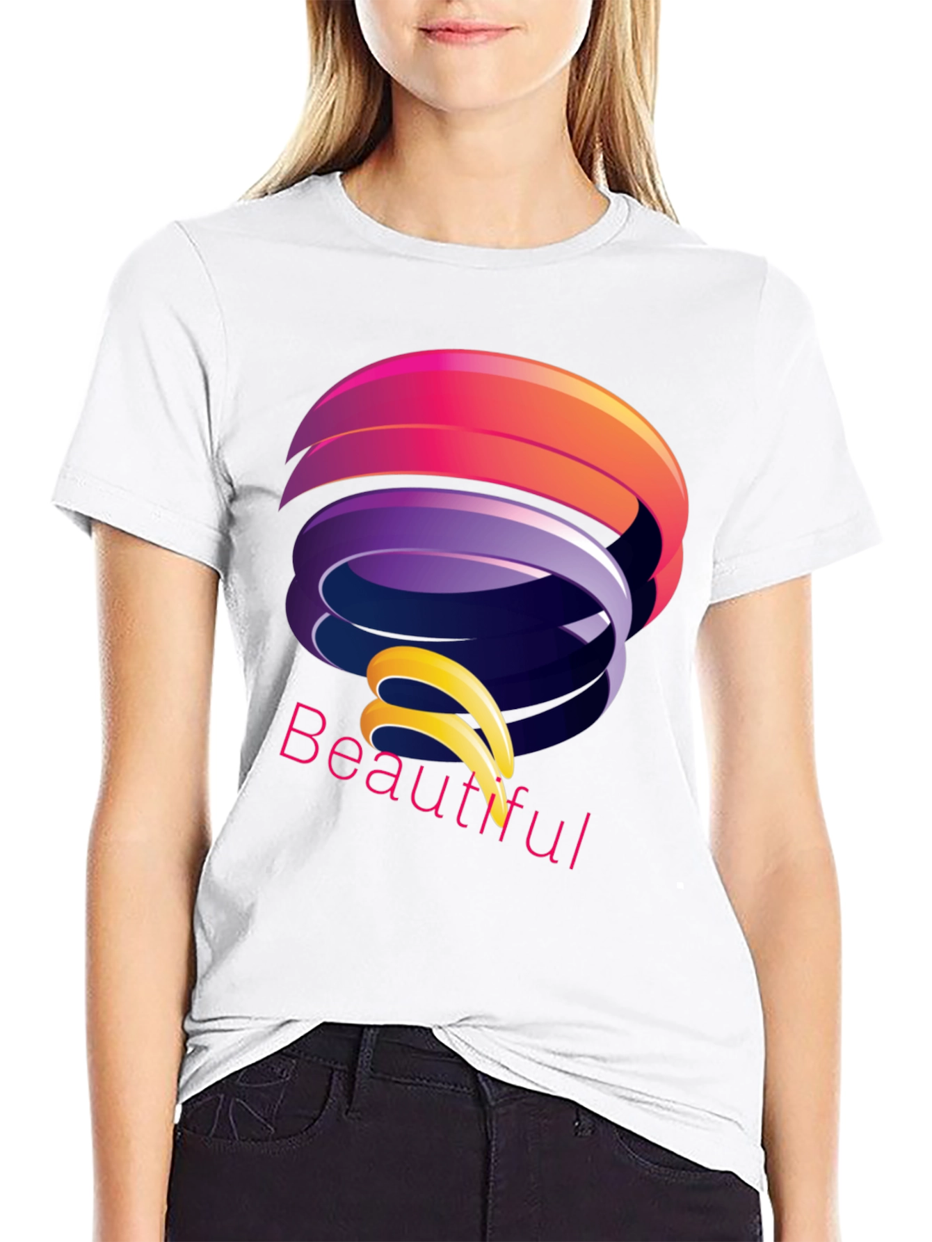 Abstract Design Black T-Shirt