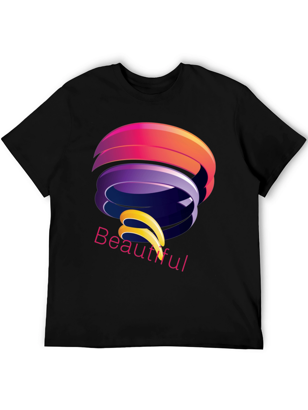 Abstract Design Black T-Shirt