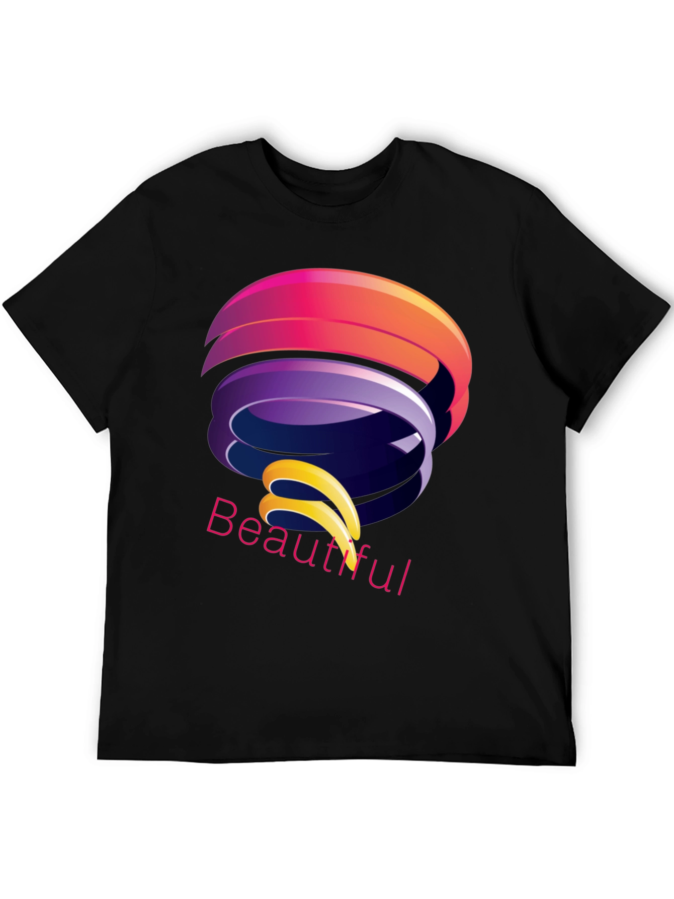 Abstract Design Black T-Shirt
