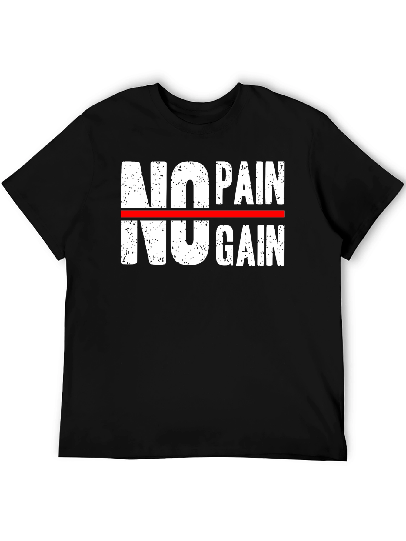 No Pain No Gain Graphic Tee - Motivational Workout Shirt