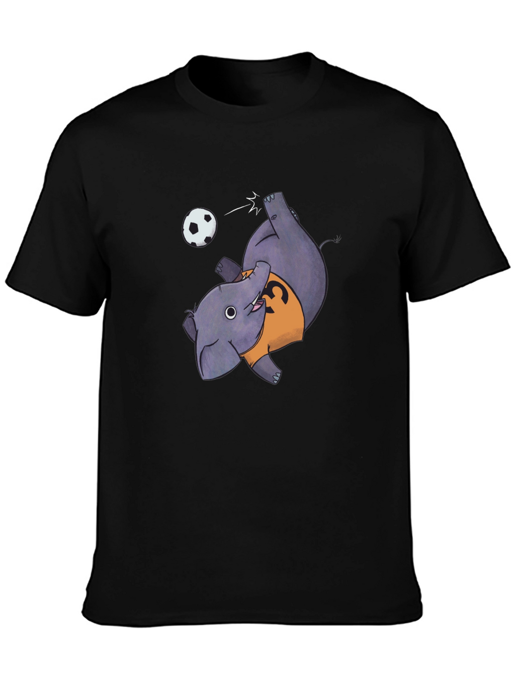 Elephant Soccer Black T-Shirt