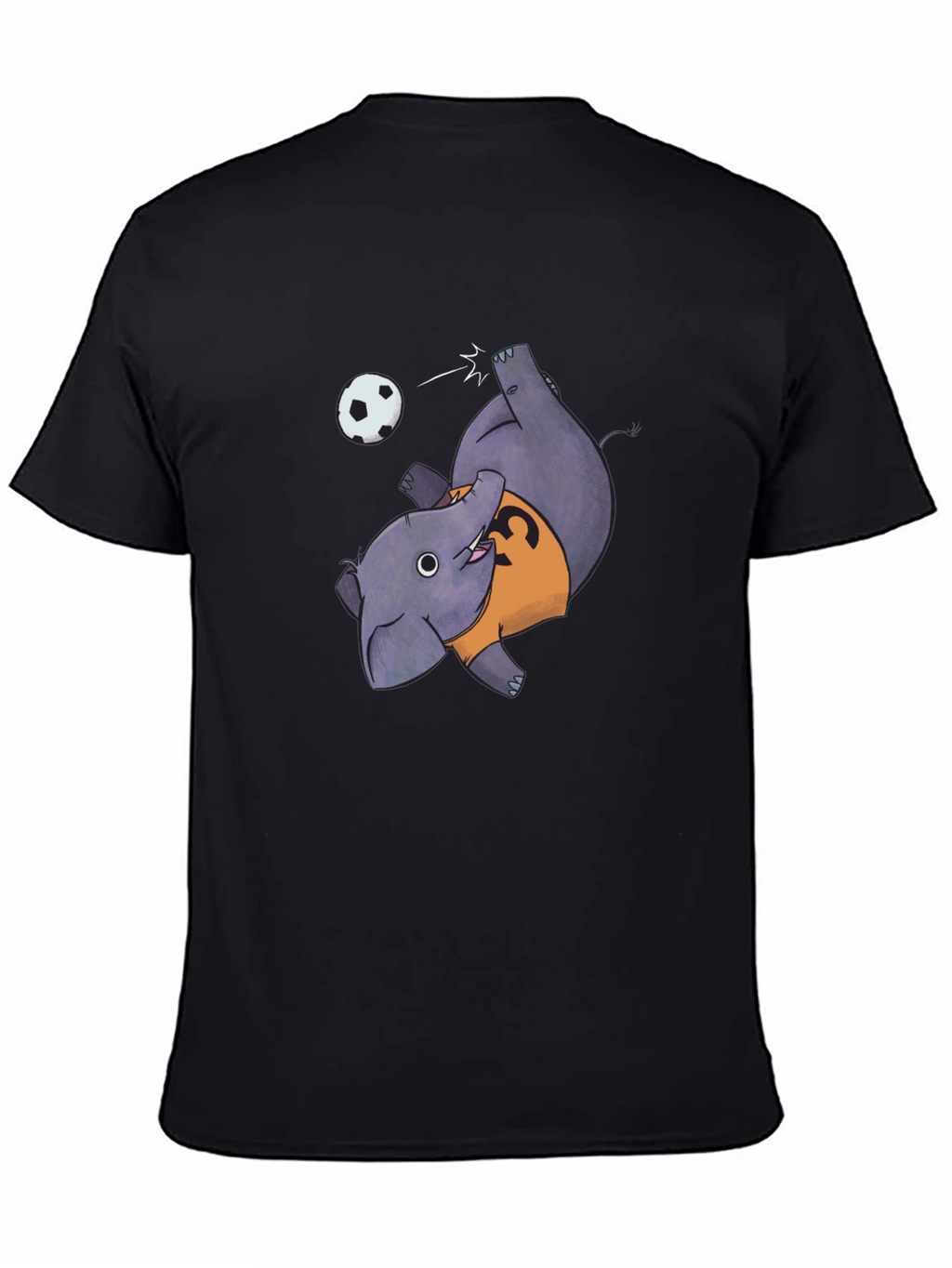 Elephant Soccer Black T-Shirt