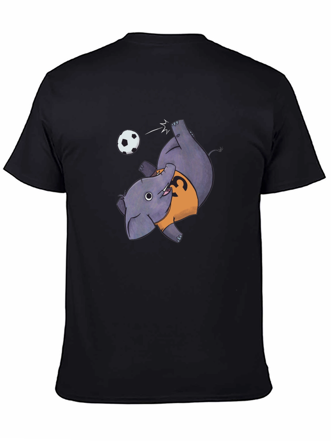 Elephant Soccer Black T-Shirt