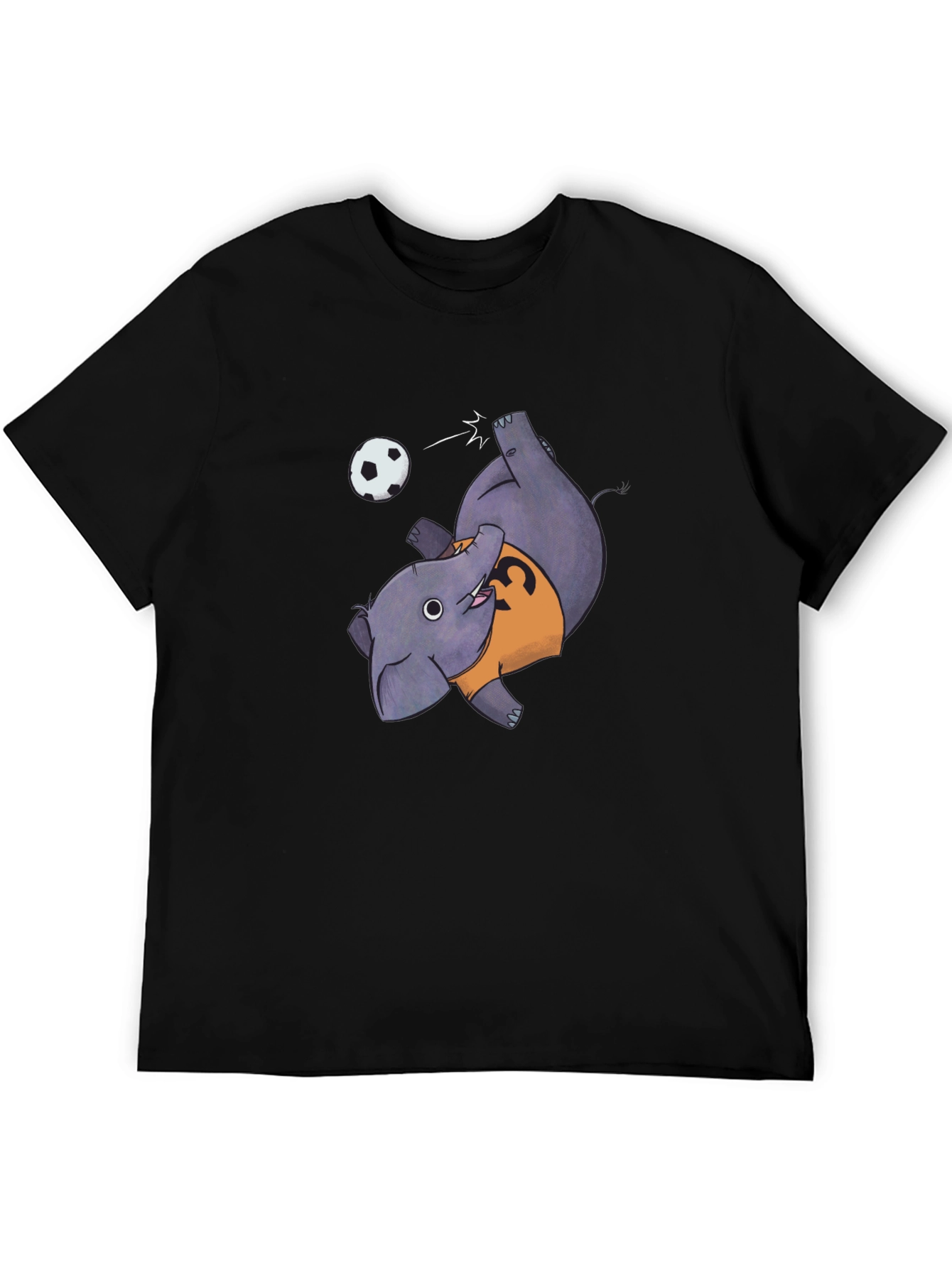 Elephant Soccer Black T-Shirt