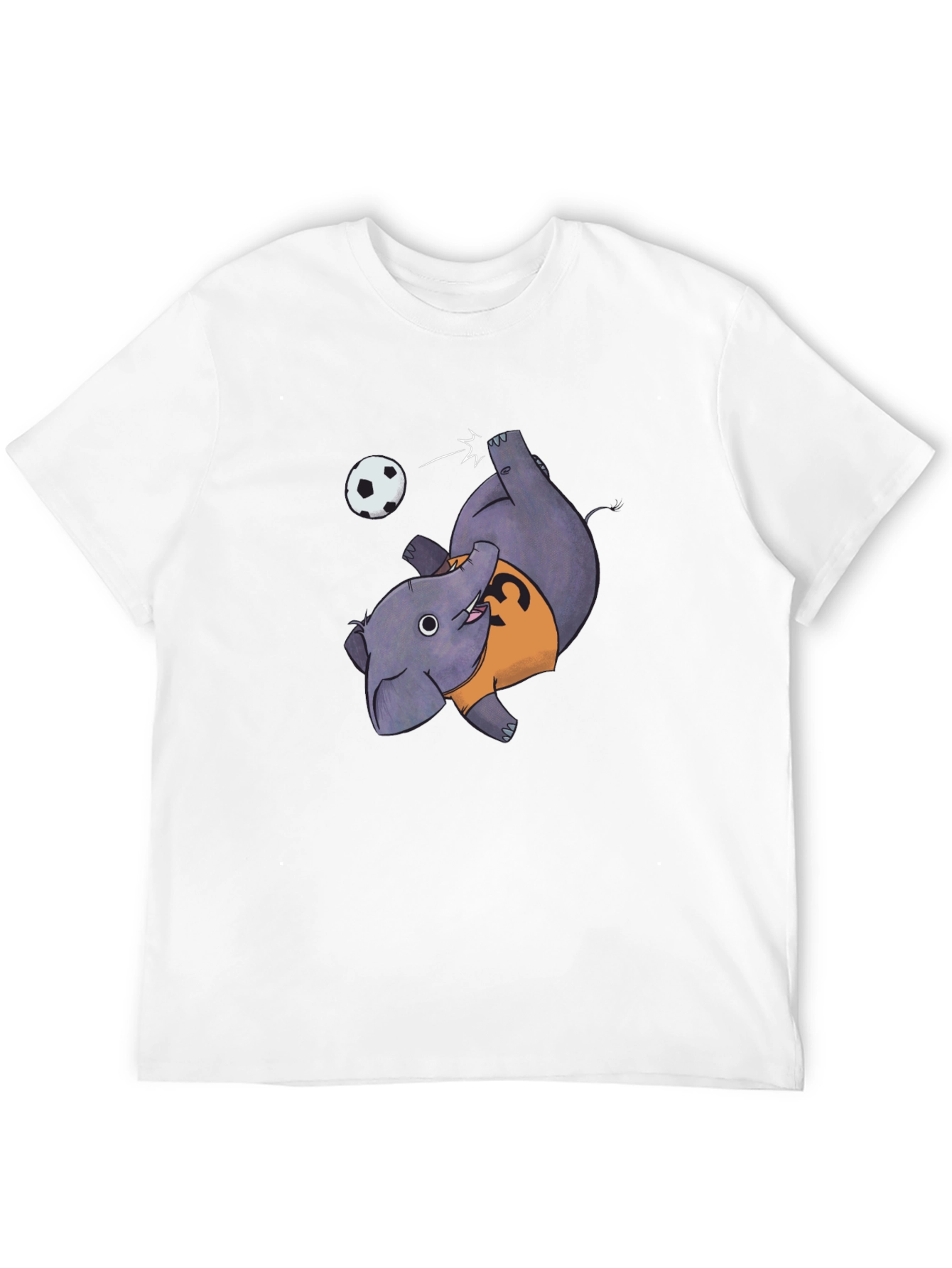 Elephant Soccer Black T-Shirt