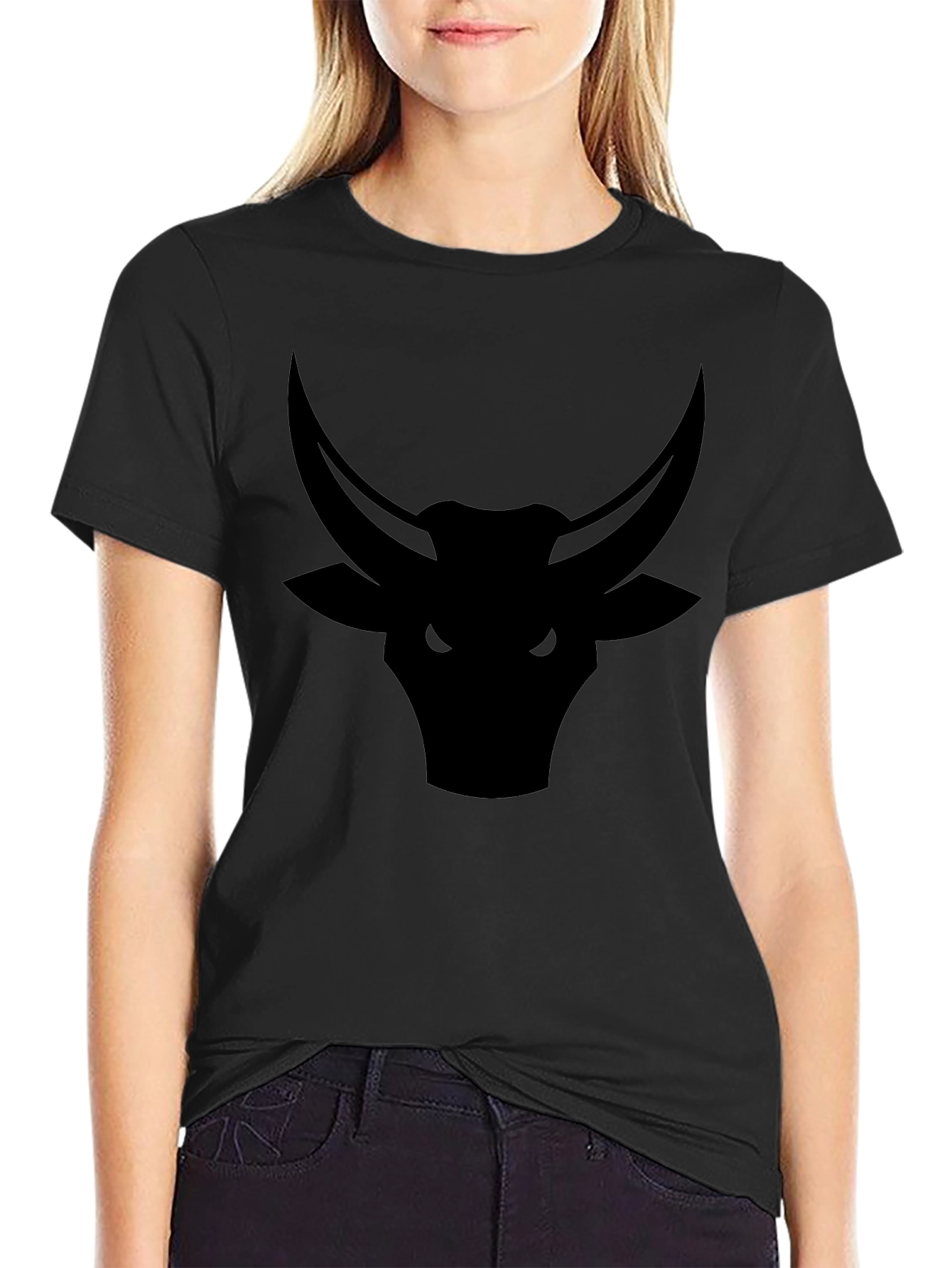 Black Bull Logo T-Shirt - Bold Graphic Tee