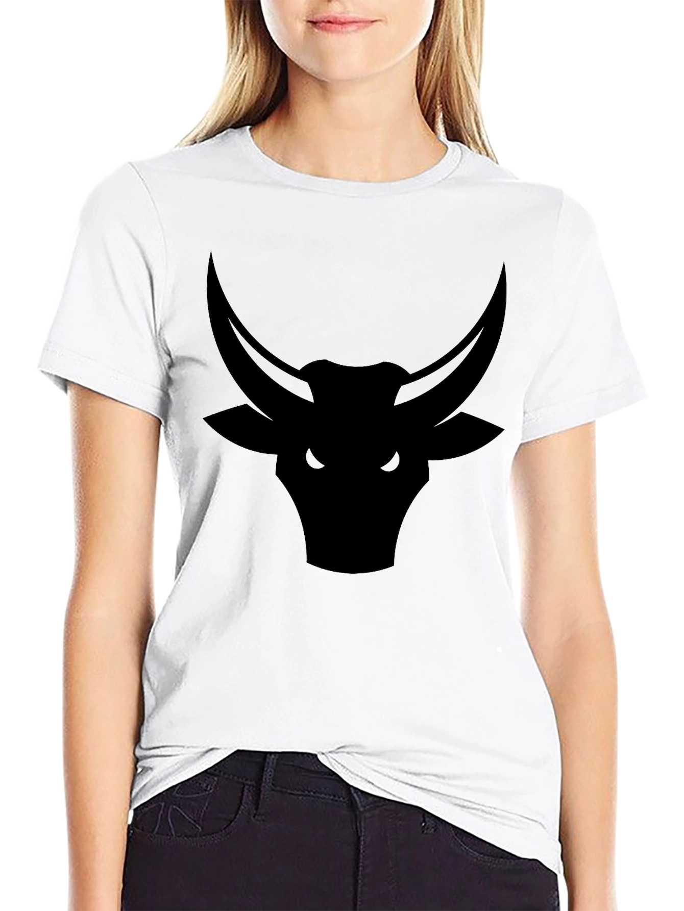 Black Bull Logo T-Shirt - Bold Graphic Tee