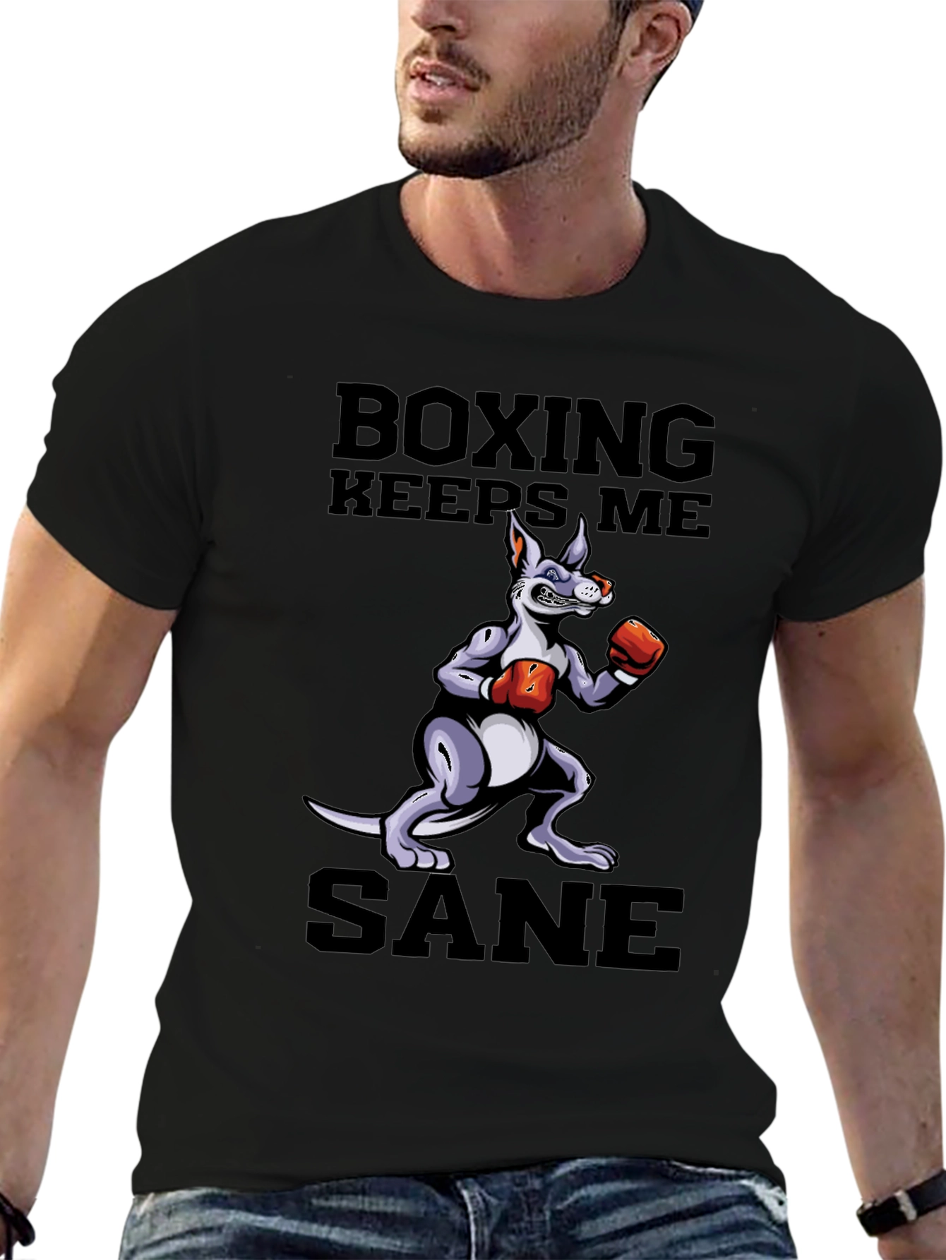Boxing Kangaroo Graphic T-Shirt - Keep Me Sane