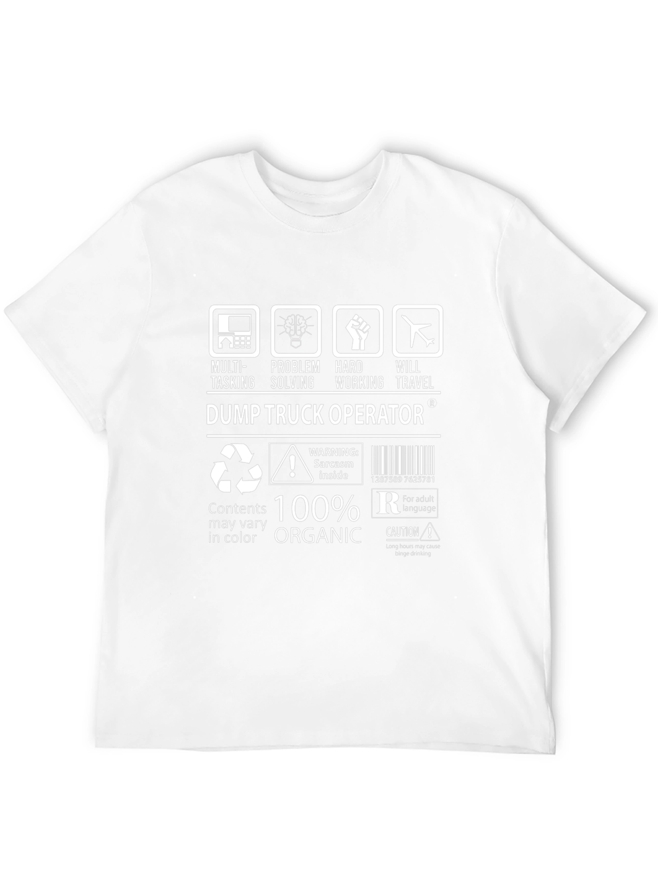 Dump Truck Operator T-Shirt - Organic Cotton