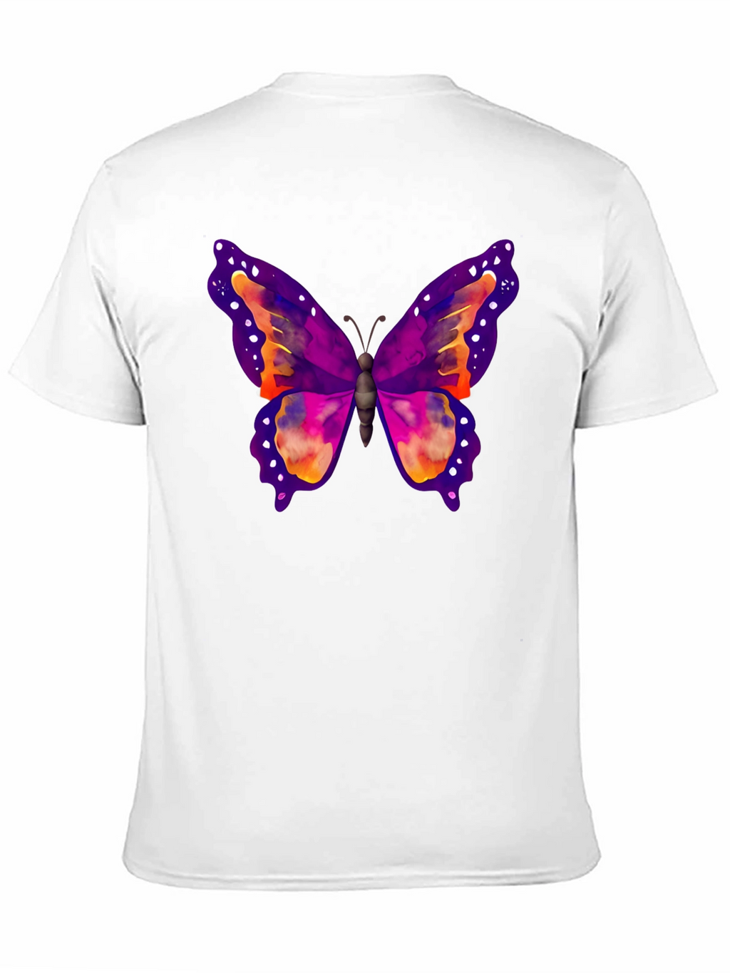 Butterfly Print Black T-Shirt