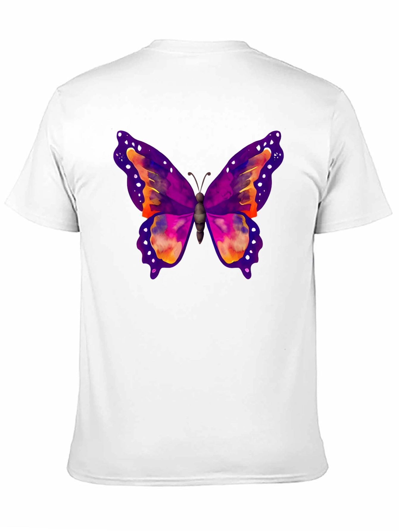 Butterfly Print Black T-Shirt
