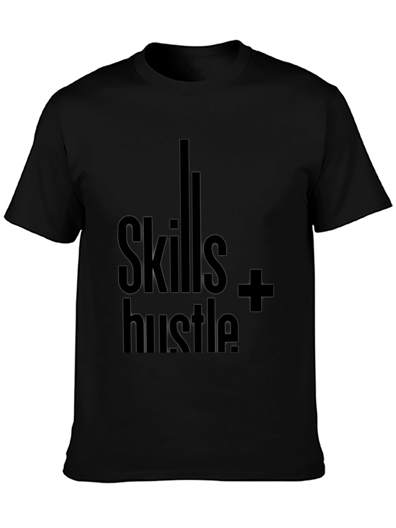Skills + Hustle Graphic Tee - Black Cotton