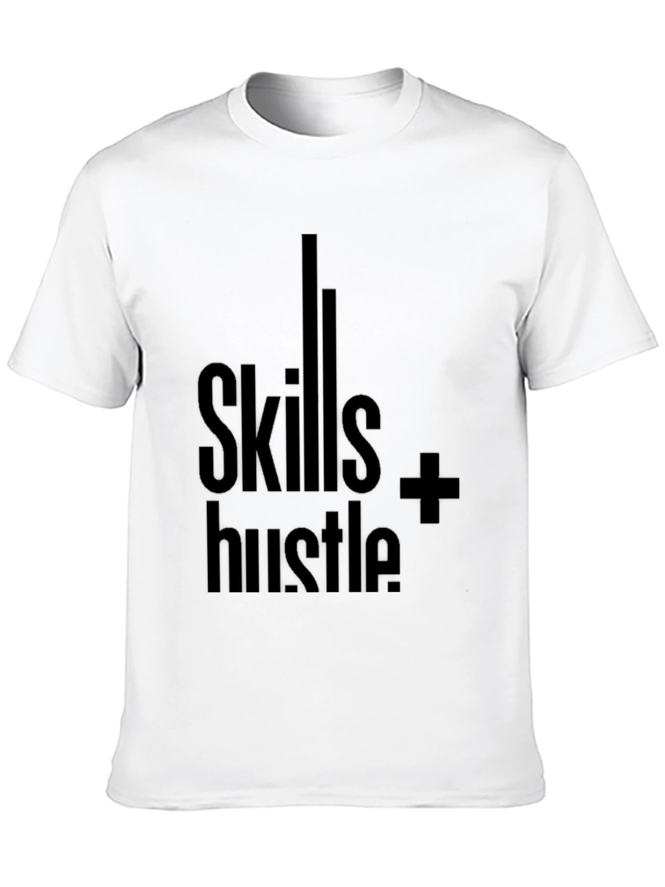 Skills + Hustle Graphic Tee - Black Cotton