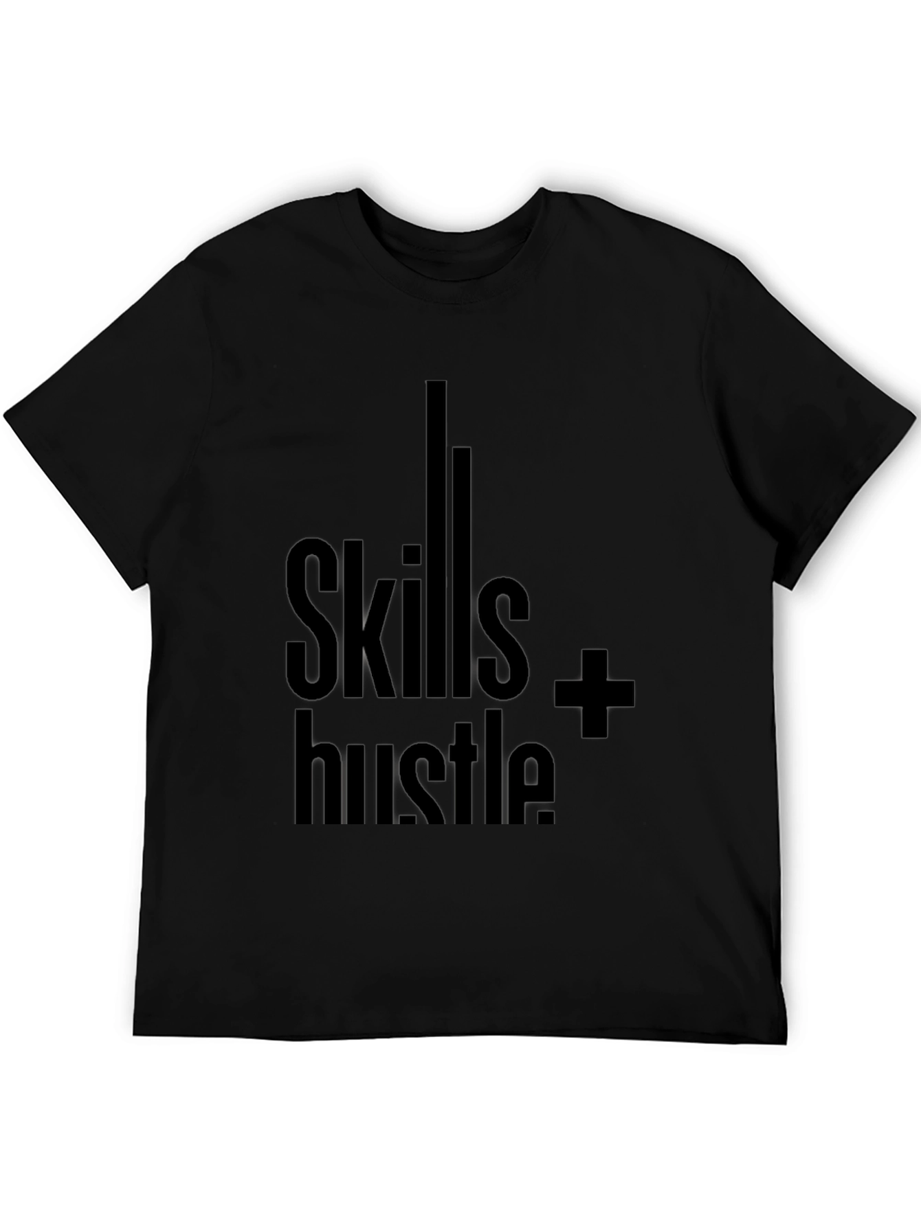 Skills + Hustle Graphic Tee - Black Cotton