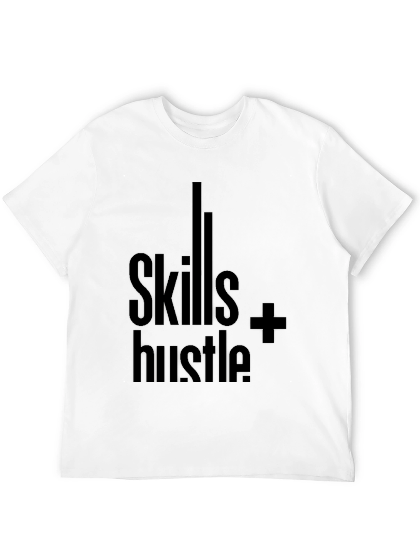 Skills + Hustle Graphic Tee - Black Cotton
