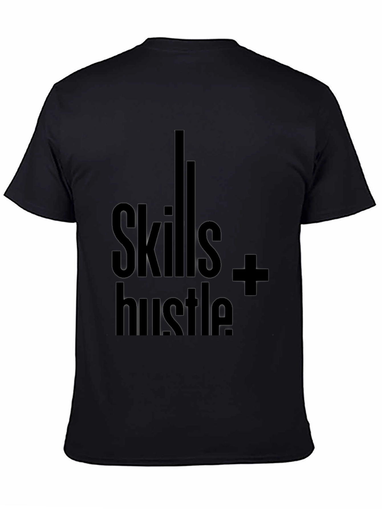 Skills + Hustle Graphic Tee - Black Cotton